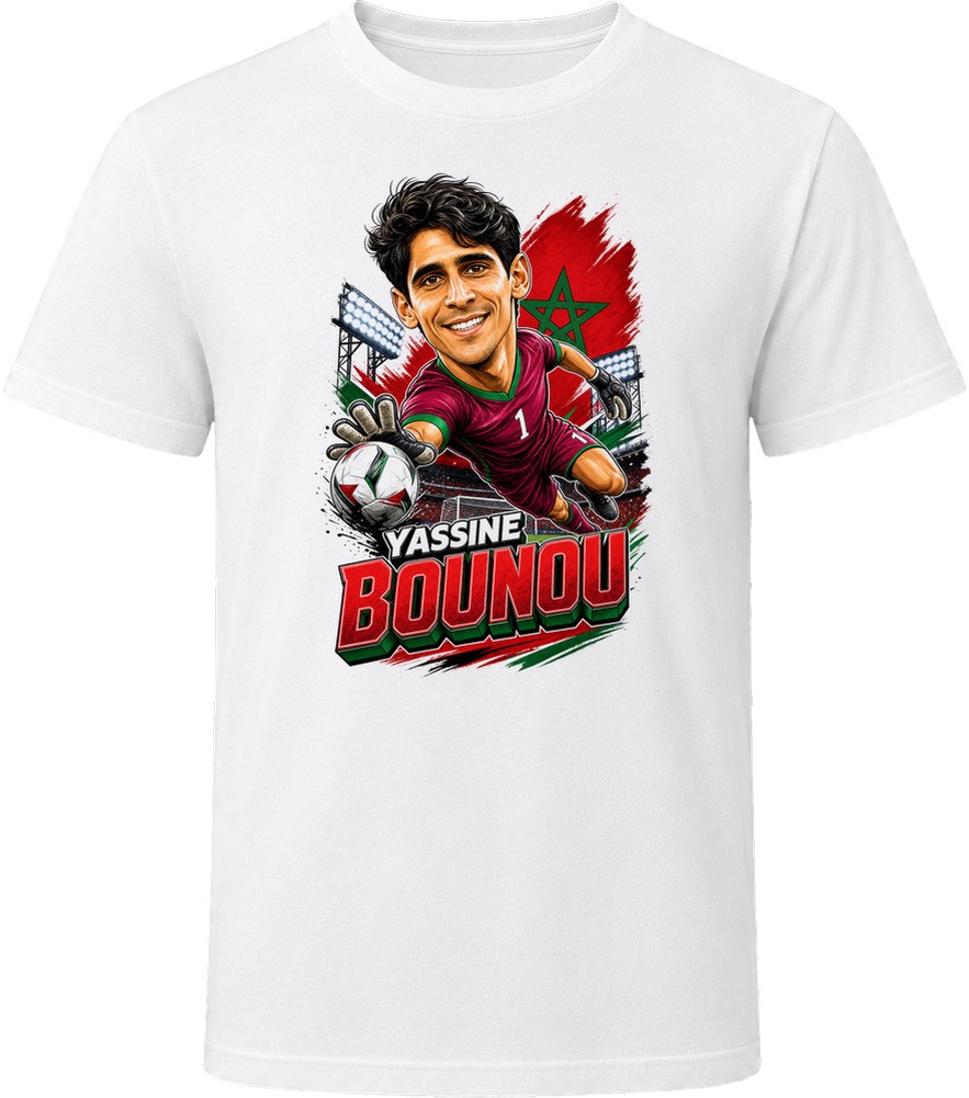 Yassine Bounou, Morocco Caricature Soccer 2026 T Shirt