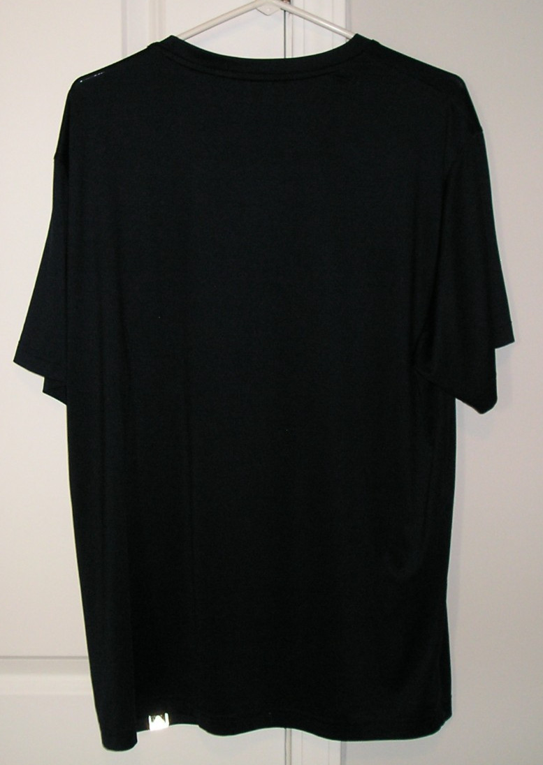 REEBOK MEN’S GRAPHIC NAVY BLUE (SS) POLYESTER/SPANDEX CREW NECK T. SHIRT~NICE!