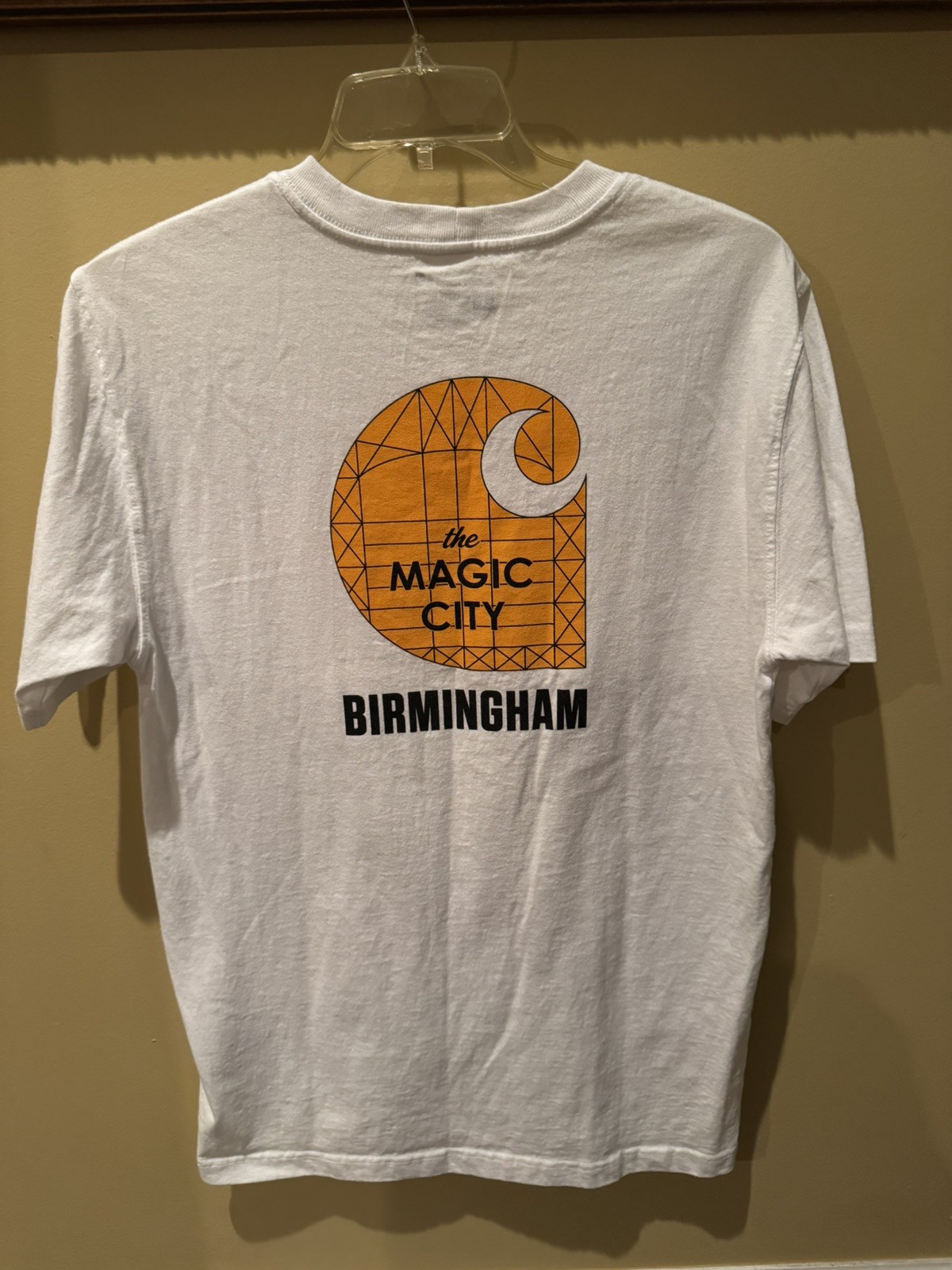 Carhartt Pocket Tee Small Mens Magic City Birmingham Alabama Logo Graphic Loose