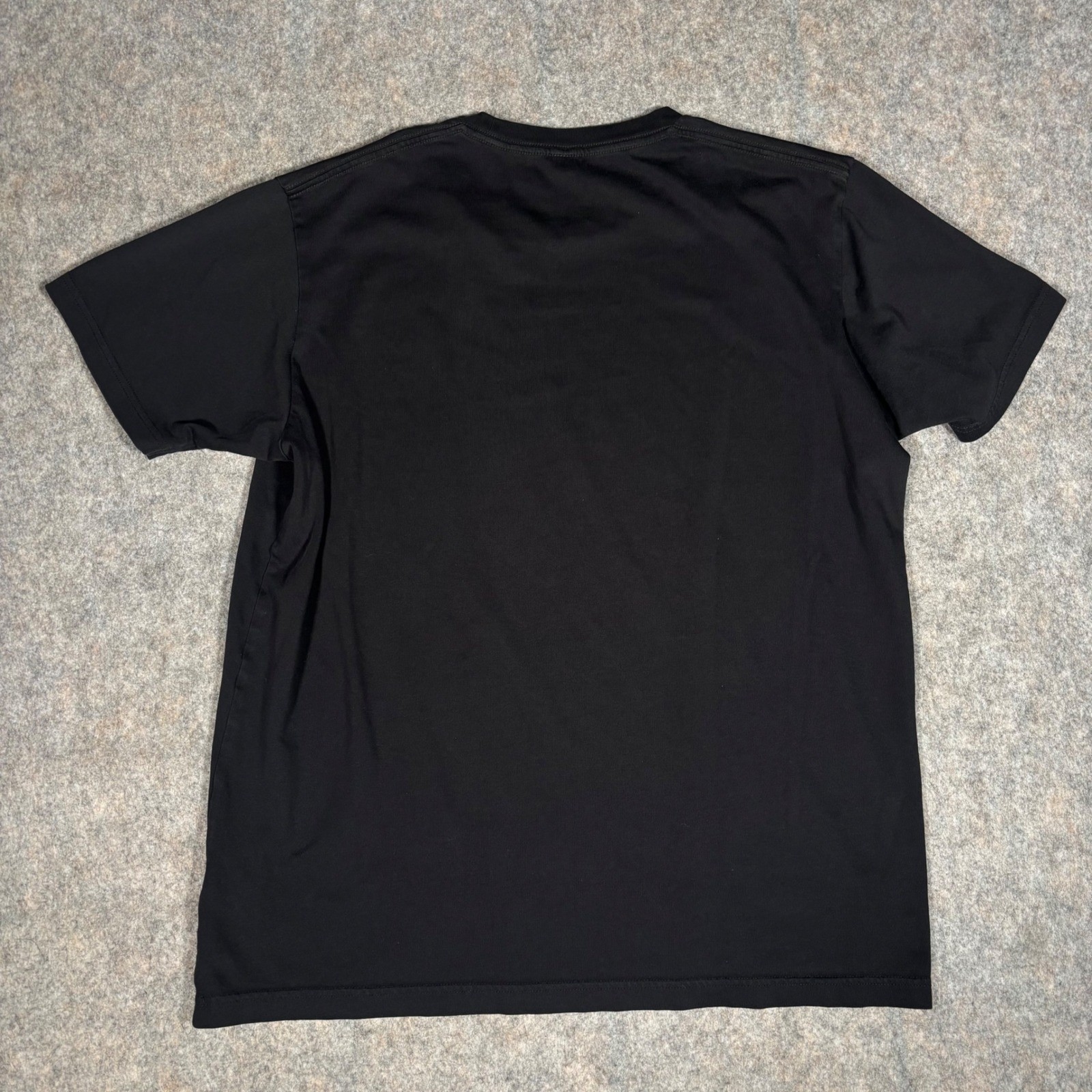 Uniqlo T-Shirt Mens Large Black Cotton Blend Short Sleeve Crew Neck 455357 6739