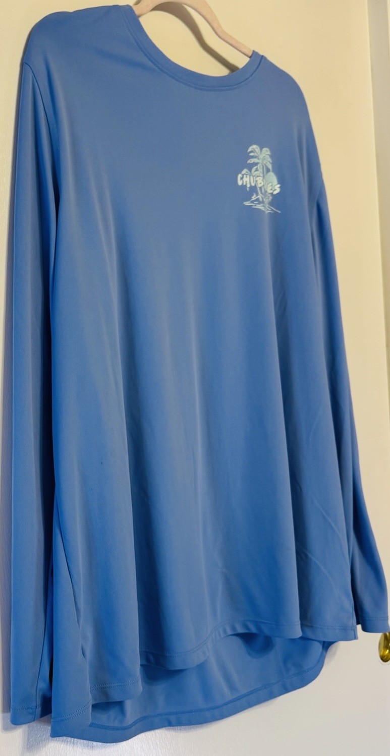 Chubbies “The Weekend Has Arrived” Long Sleeve Performance Shirt – Blue (XXL)
