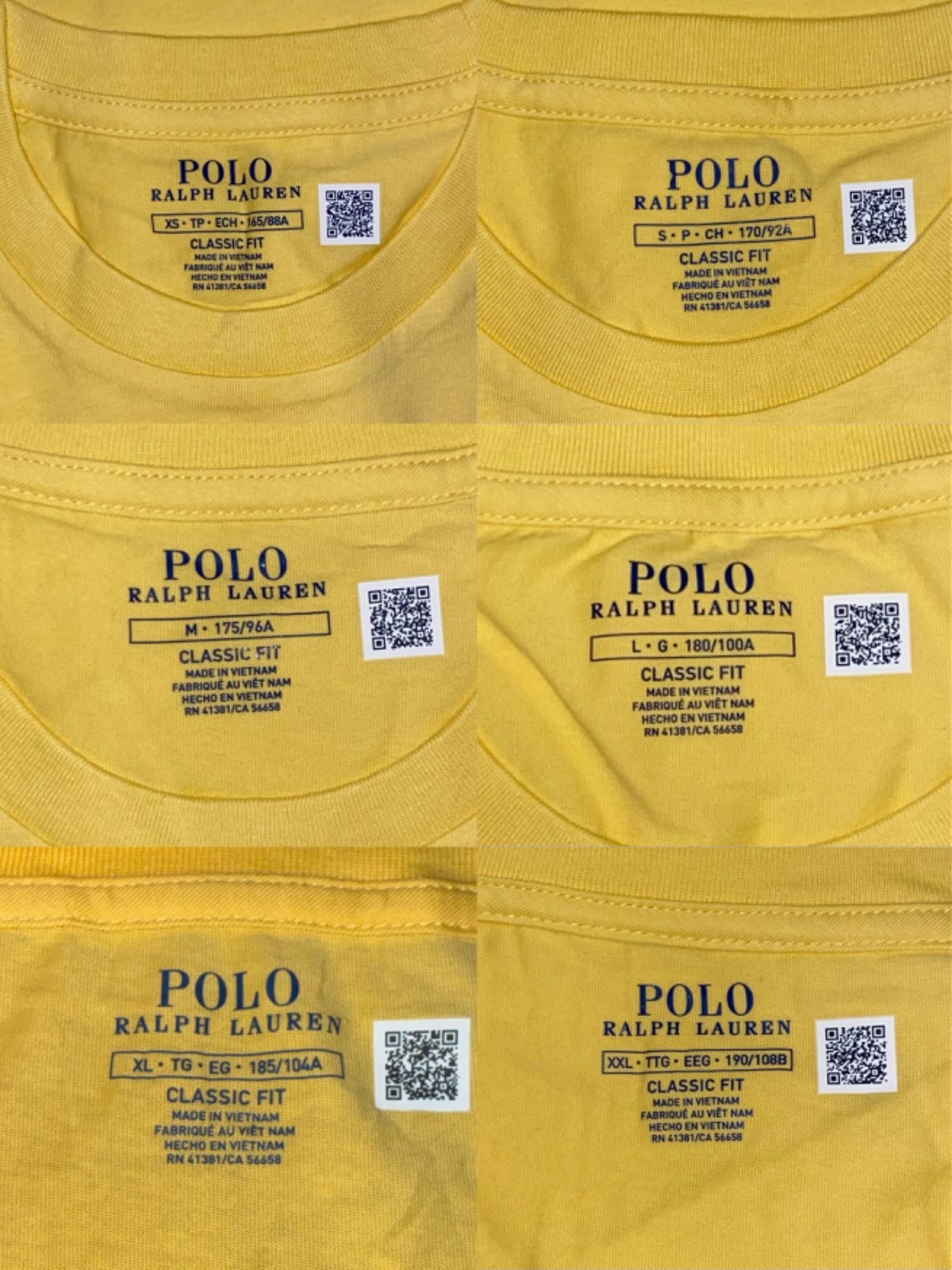 Polo Ralph Lauren Classic Fit Short Sleeve Cotton T shirt Yellow Men’s Sizes