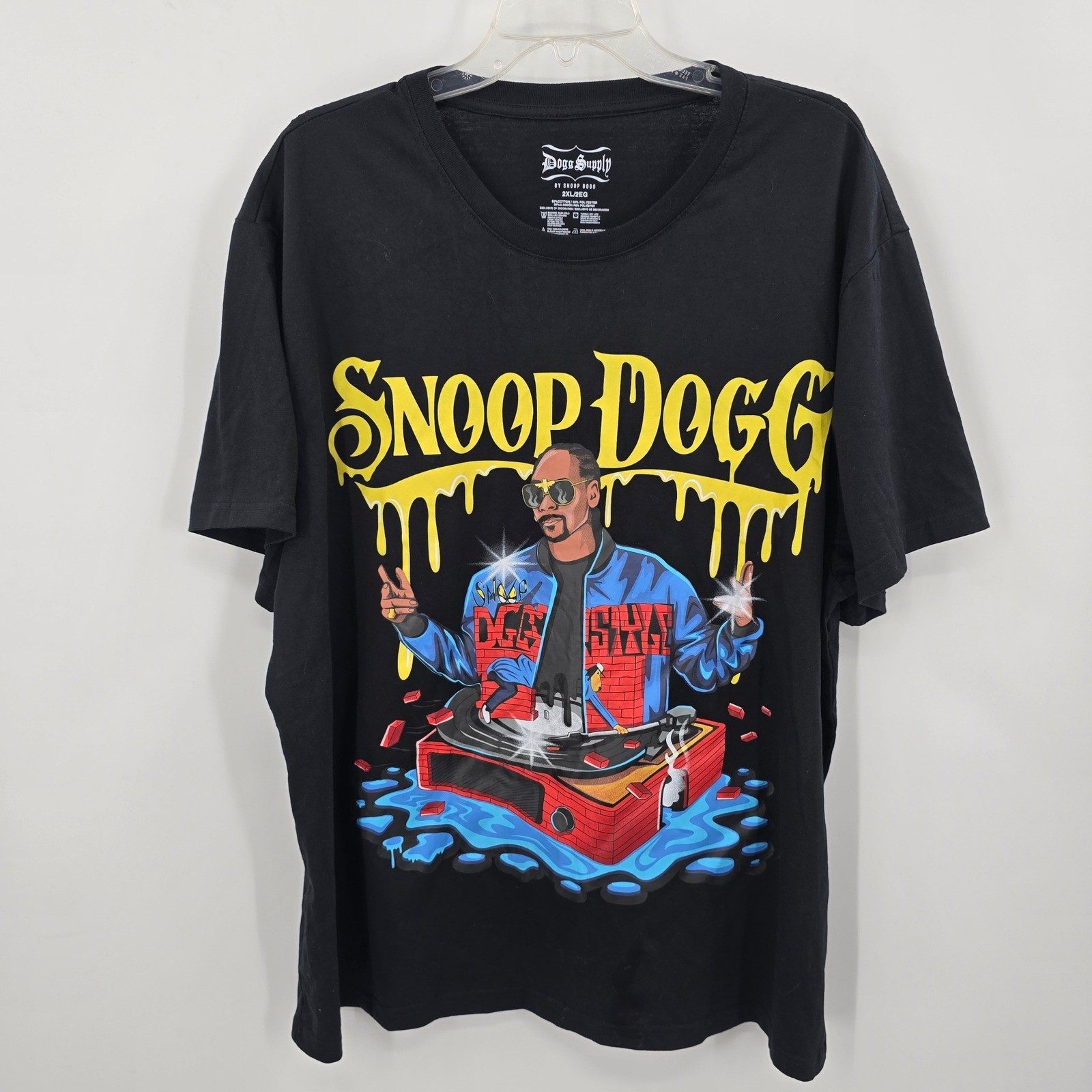 Doggs Supply Snoop Dogg Graphic T Shirt Black 2XL Mens 60 Cotton 40 Poly