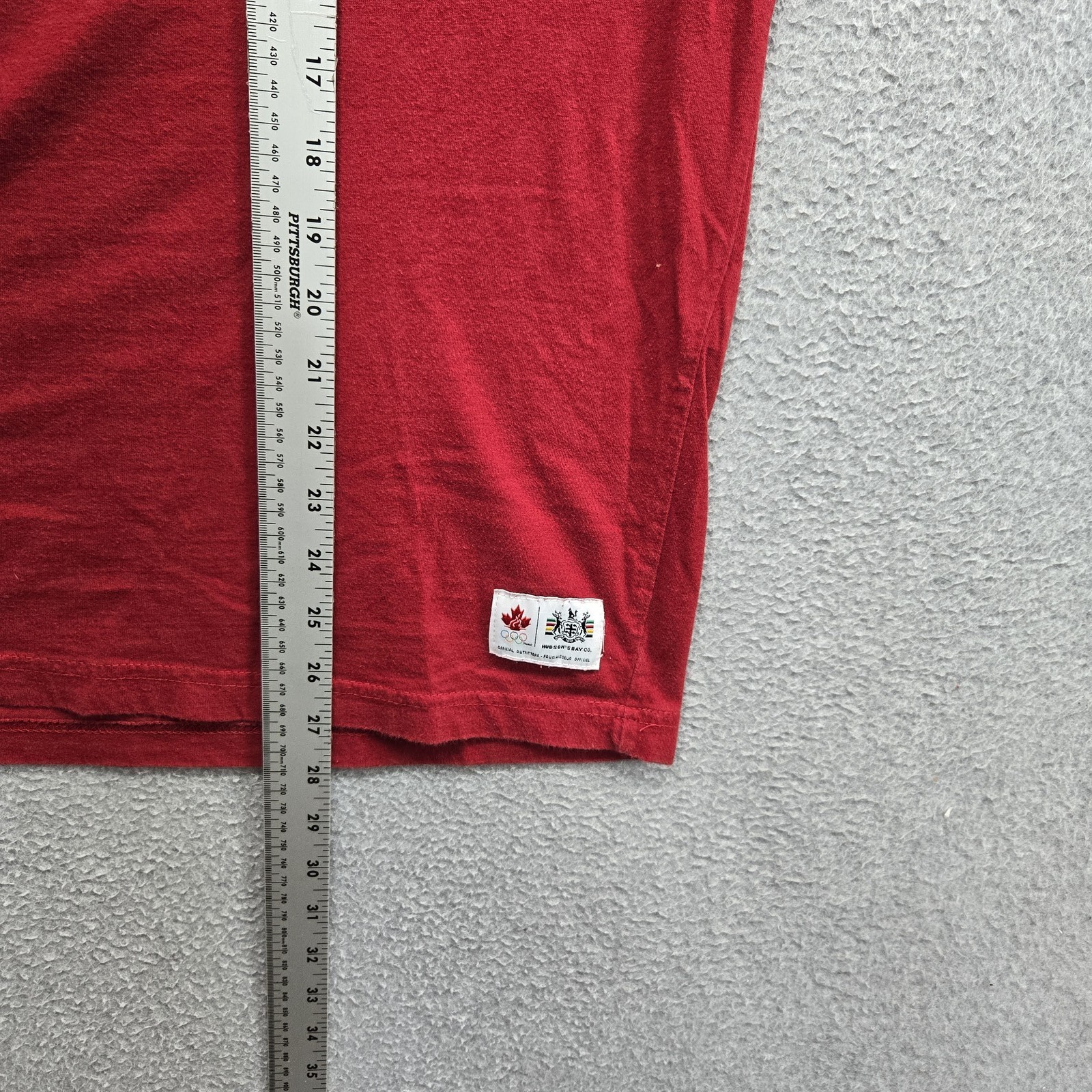 Olympics Men Shirt L/G Red Team Canada Maple Leaf Tee Logo Pullover