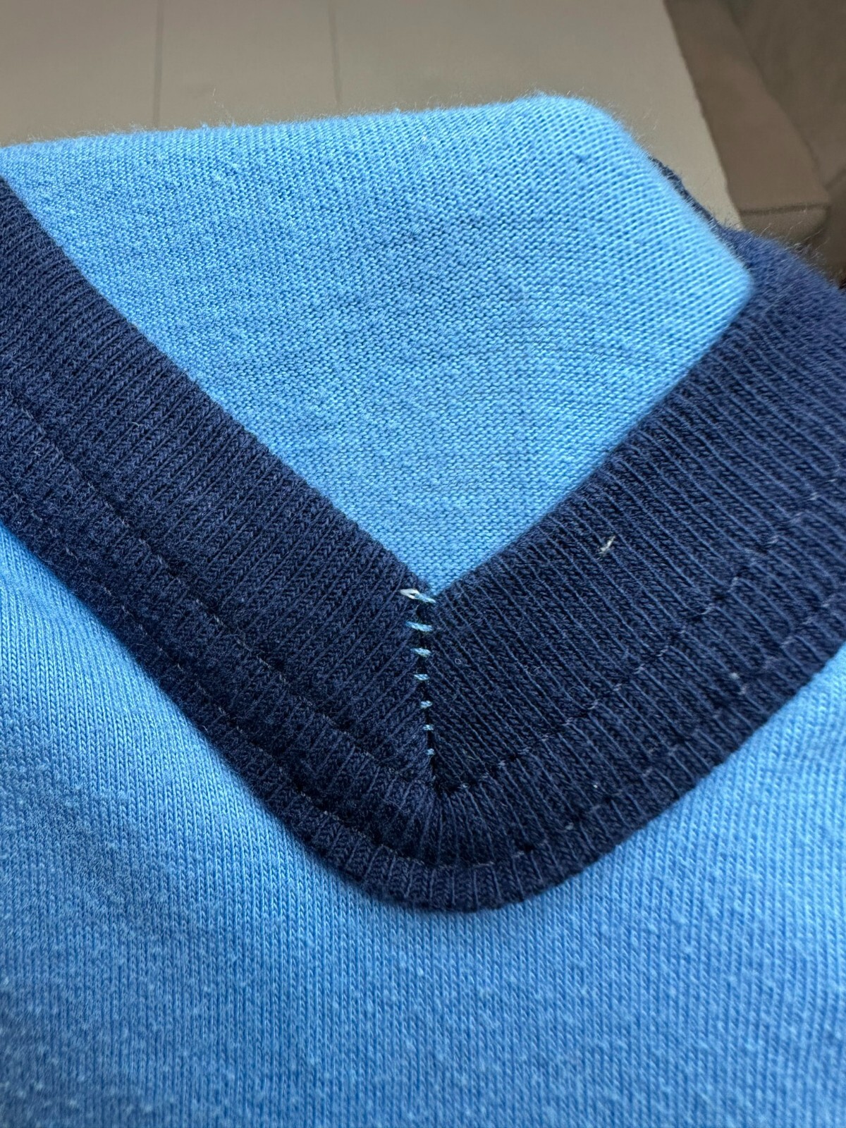 Vtg 80s Arthur Young #22 Men’s T-Shirt Blue Athletic Ringer Stripes Mesh Sz M