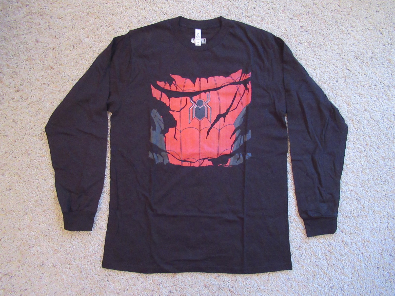 Marvel Spider-Man: No Way Home Torn Suit Long-Sleeve T-Shirt Size Medium