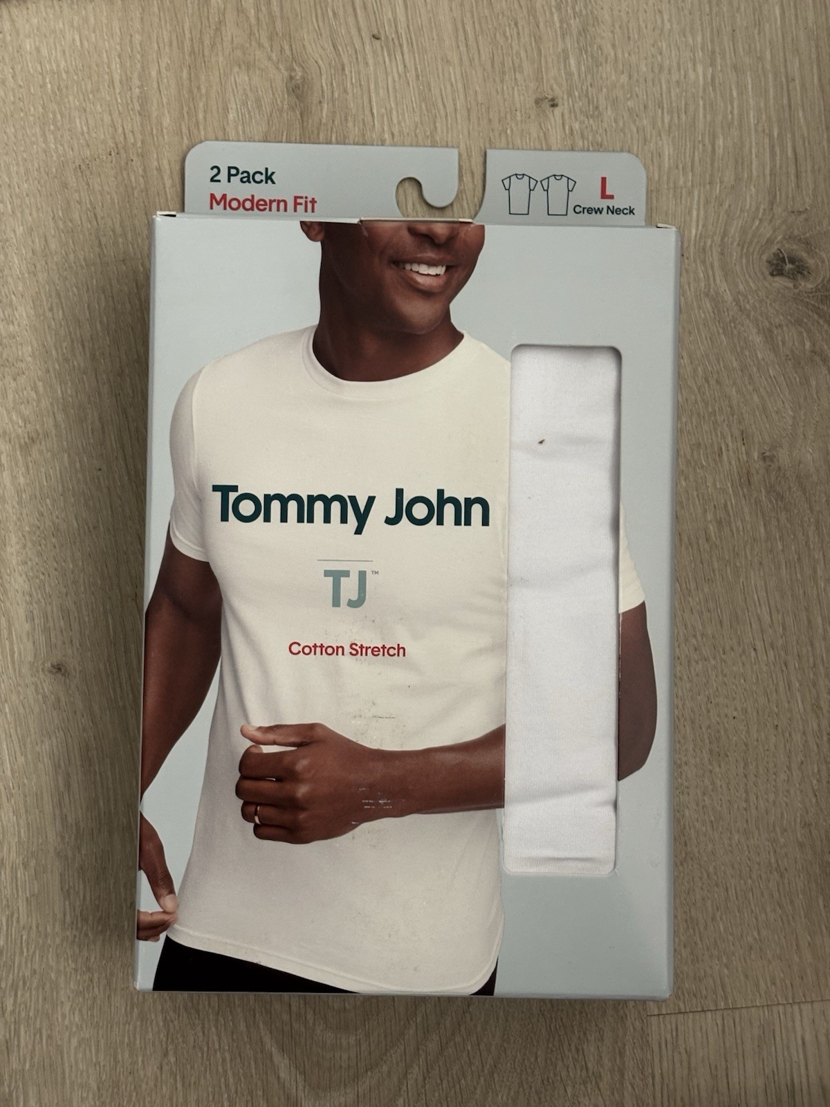 New 2pk Of Tommy John Stretch Modern Fit Undershirt White Sz Large NIB