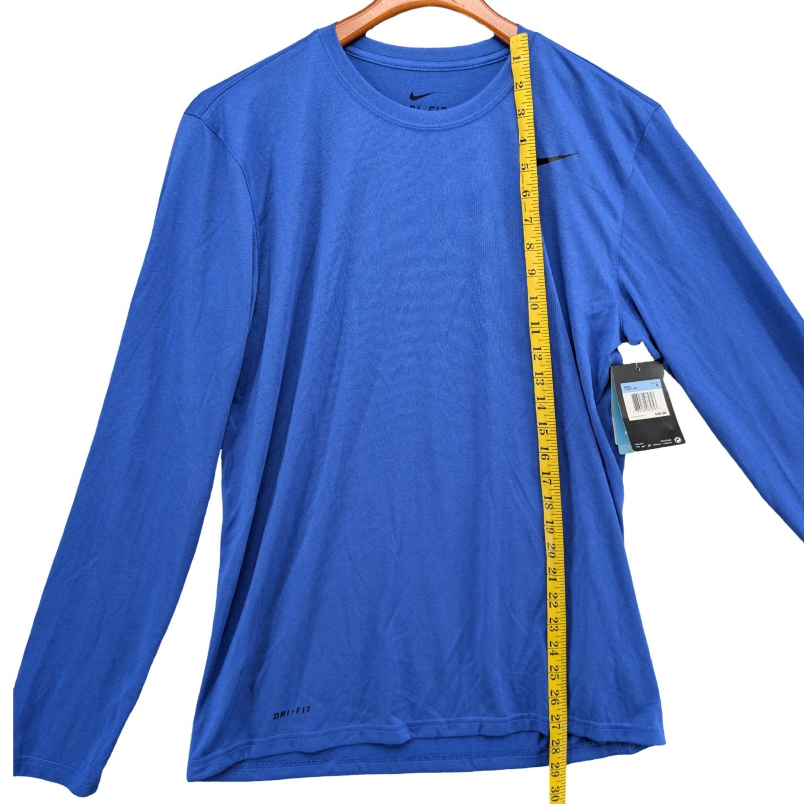Nike Legend 2.0 T Shirt Mens Blue Long Sleeve Dri Fit Crewneck Pullover Tee Sz M