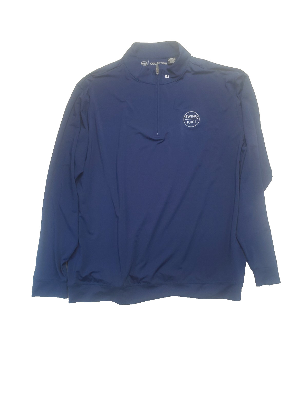 Swing Juice Men’s Golf Long Sleeve Solid Blue 1/4 Zip Pullover Size 2XL
