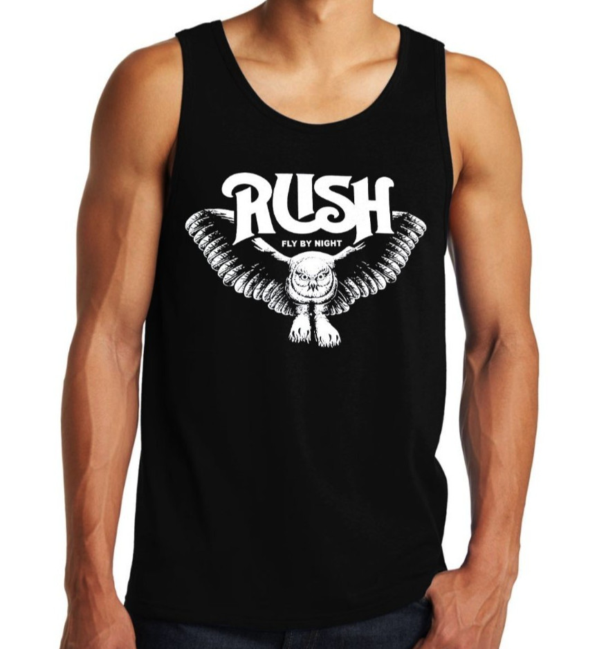 Rush Fly By Night Rock Band Men’s Tank Tops (Multiple Colors)