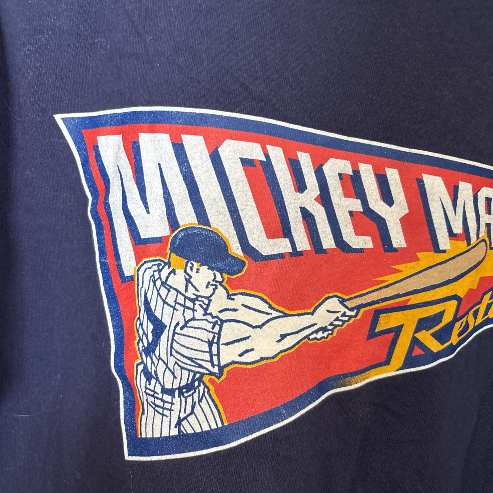 NY Yankees Mickey Mantle’s Restaurant size X Large Blue Gildan EUC