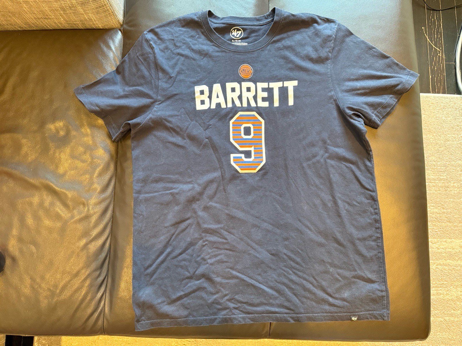 ’47 New York Knicks RJ Barrett Graphic T-Shirt Gray XL Men’s *free shipping*