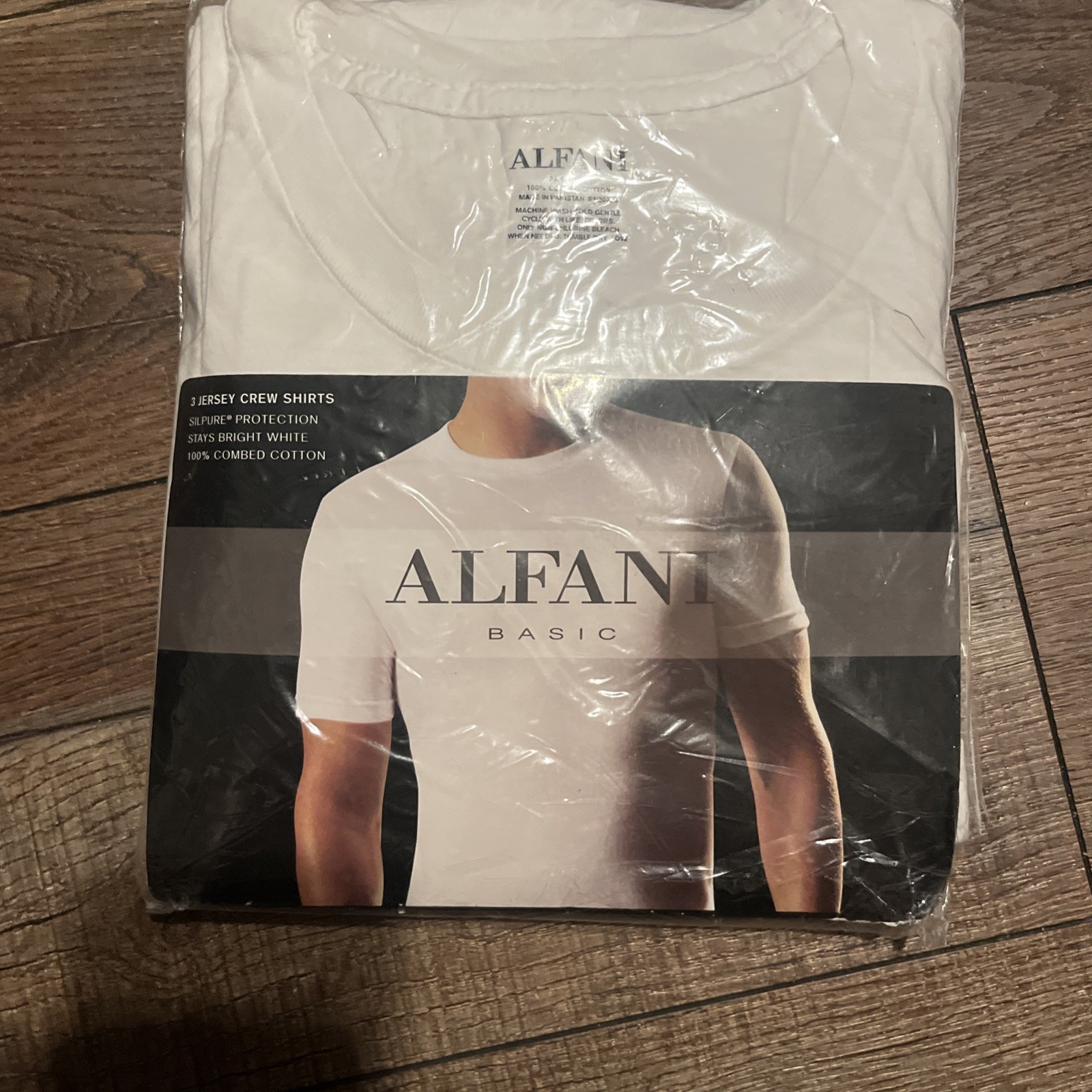 ALFANI Shirt Mens XL White 3 Pack Crewneck T-Shirt 100% Cotton Crew Tee