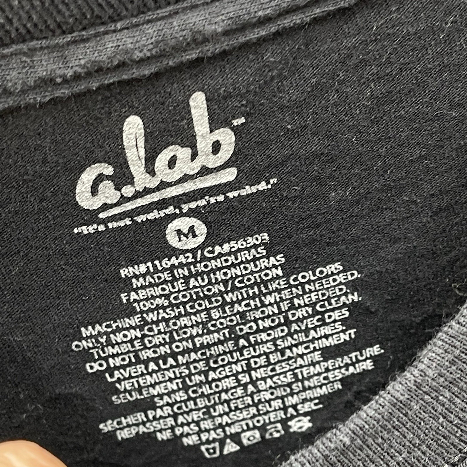 A-Lab Everything Ends Tee Men Medium Black Live While U Can Graphic Thick Cotton