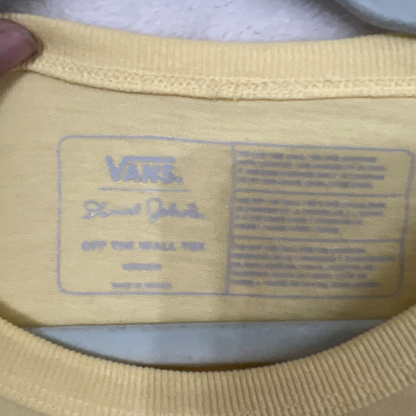 Vans x Daniel Johnston Hi How Are You Alien Yellow Long Sleeve Shirt Size Medium