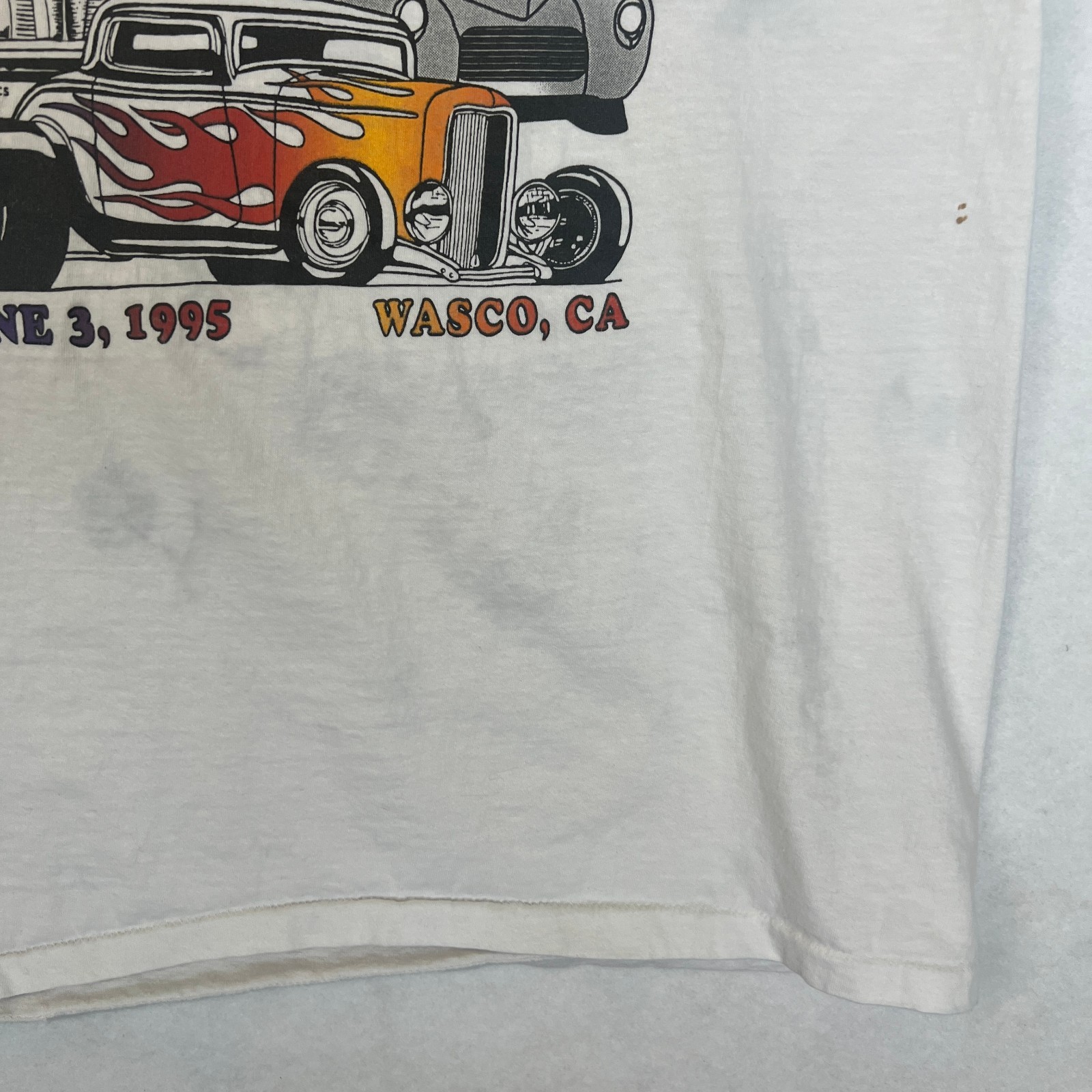 Vintage 1995 Bobby Socks and Blue Jeans Car Show T-Shirt Size XL Single Stitch