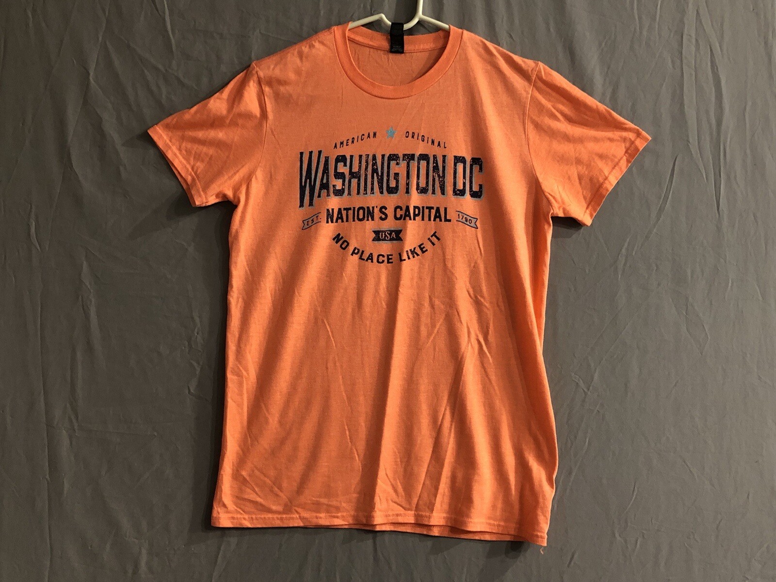 ANVIL ~ Washington DC Nations Capital T-Shirt ~ Cotton Poly Blend Medium Orange