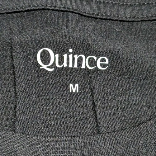 Quince Men’s Shirt 100% Merino Wool All-Season SS Base Layer Tee Sz M Black