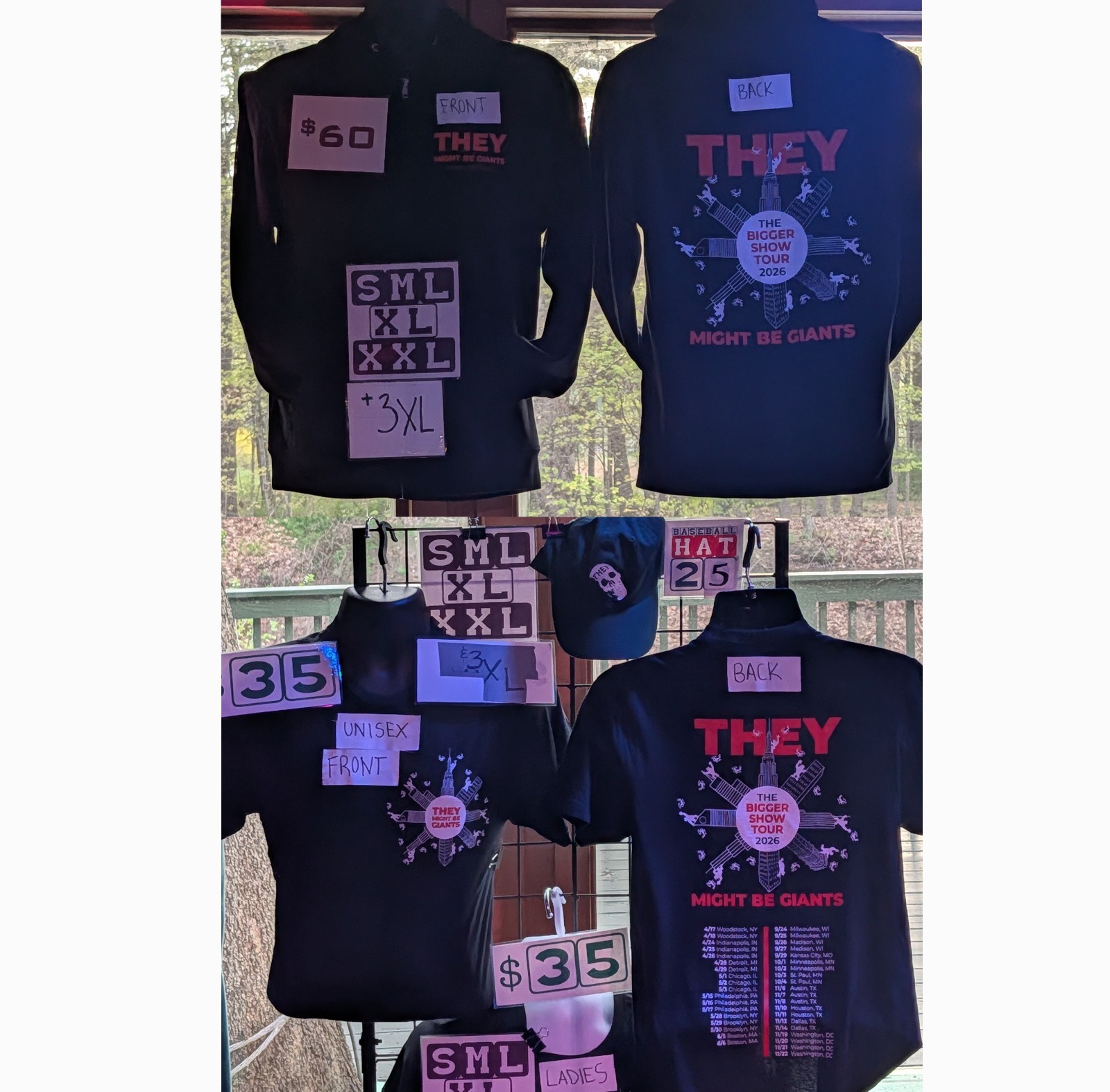They Might Be Giants The Bigger Show Tour 2026 Hoodie Zip Or T shirt reprint