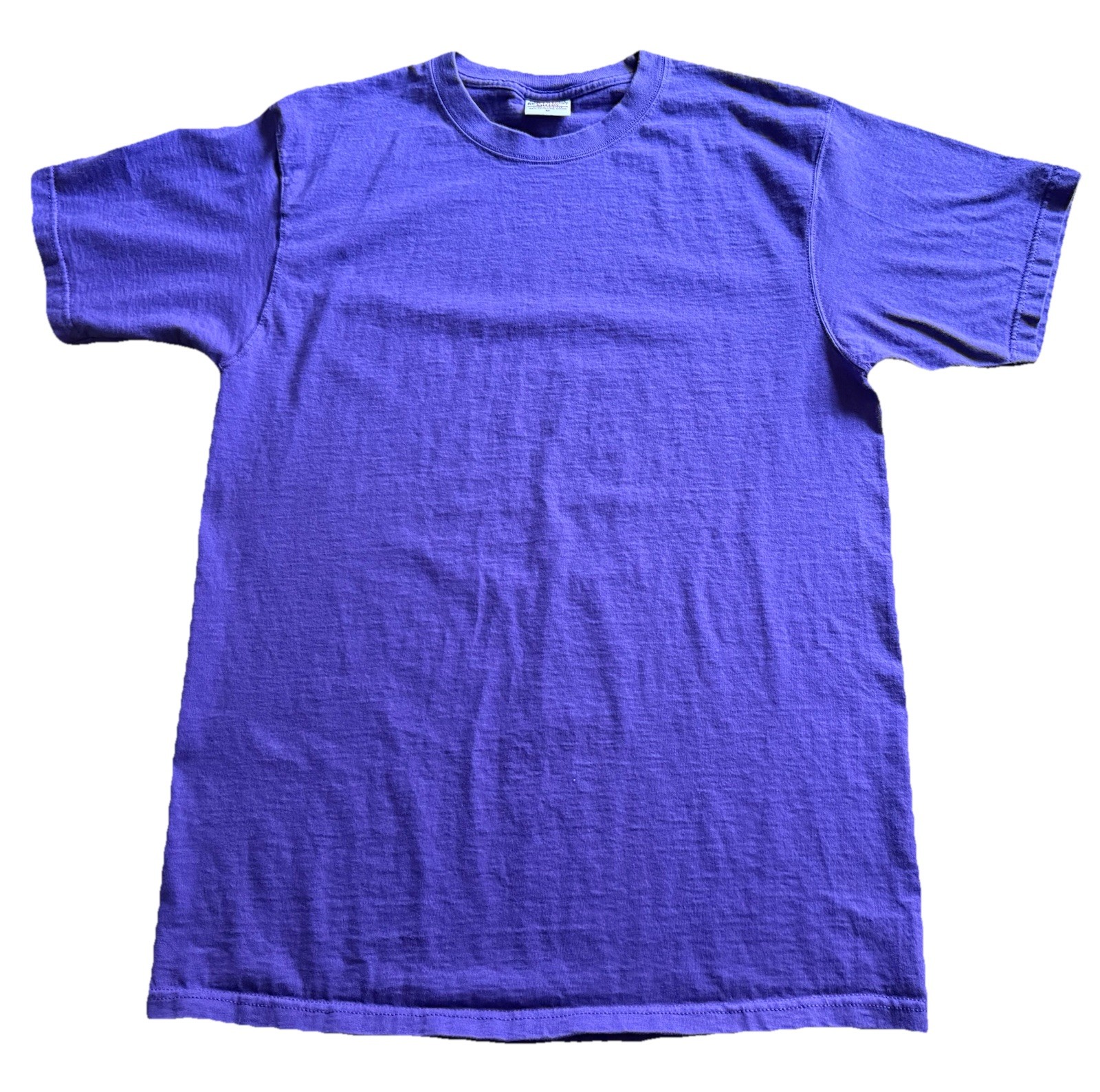 Vintage Pluma Purple T Shirt Blank Sz M 90s Y2K Short Sleeve Heavyweight Cotton