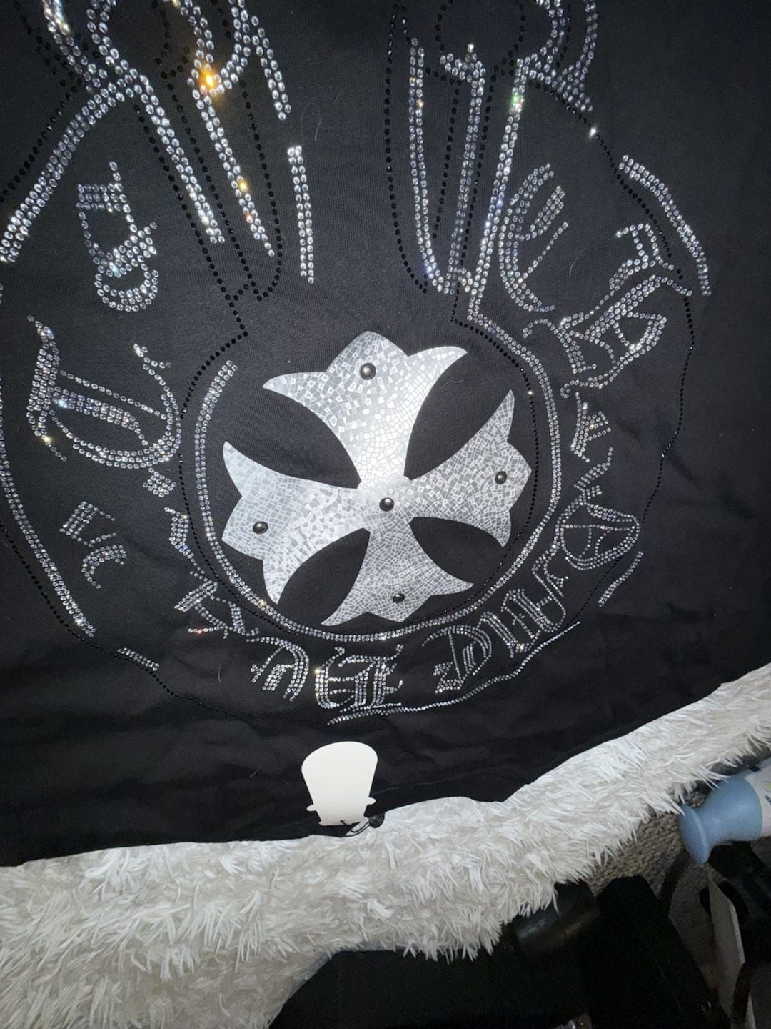 Chrome Hearts x Comme des Garçons Rhinestone Cross T-Shirt Black XL