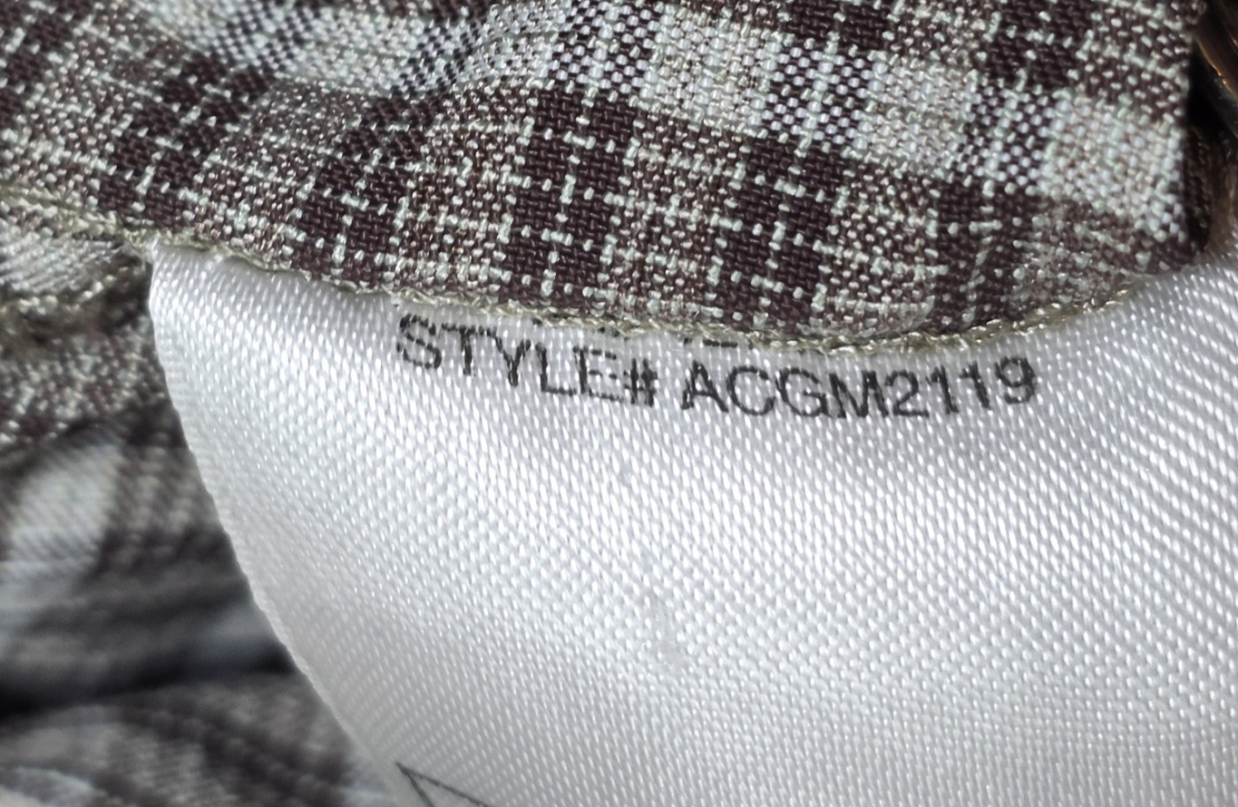 VTG Nike ACG Long Sleeve Shirt L Olive Gray Plaid Button Up Outdoor Gorpcore