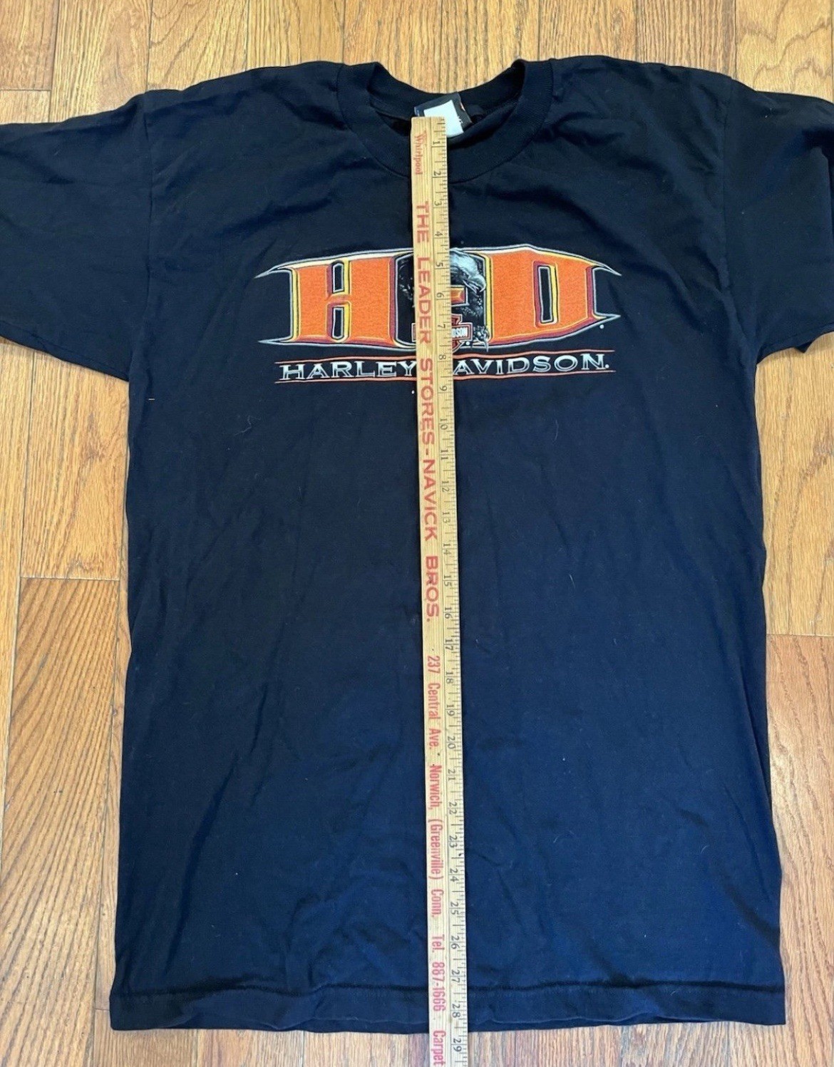 Vintage Harley Davidson T-Shirt Men’s Large TSI Columbia CT Black Graphic Tee
