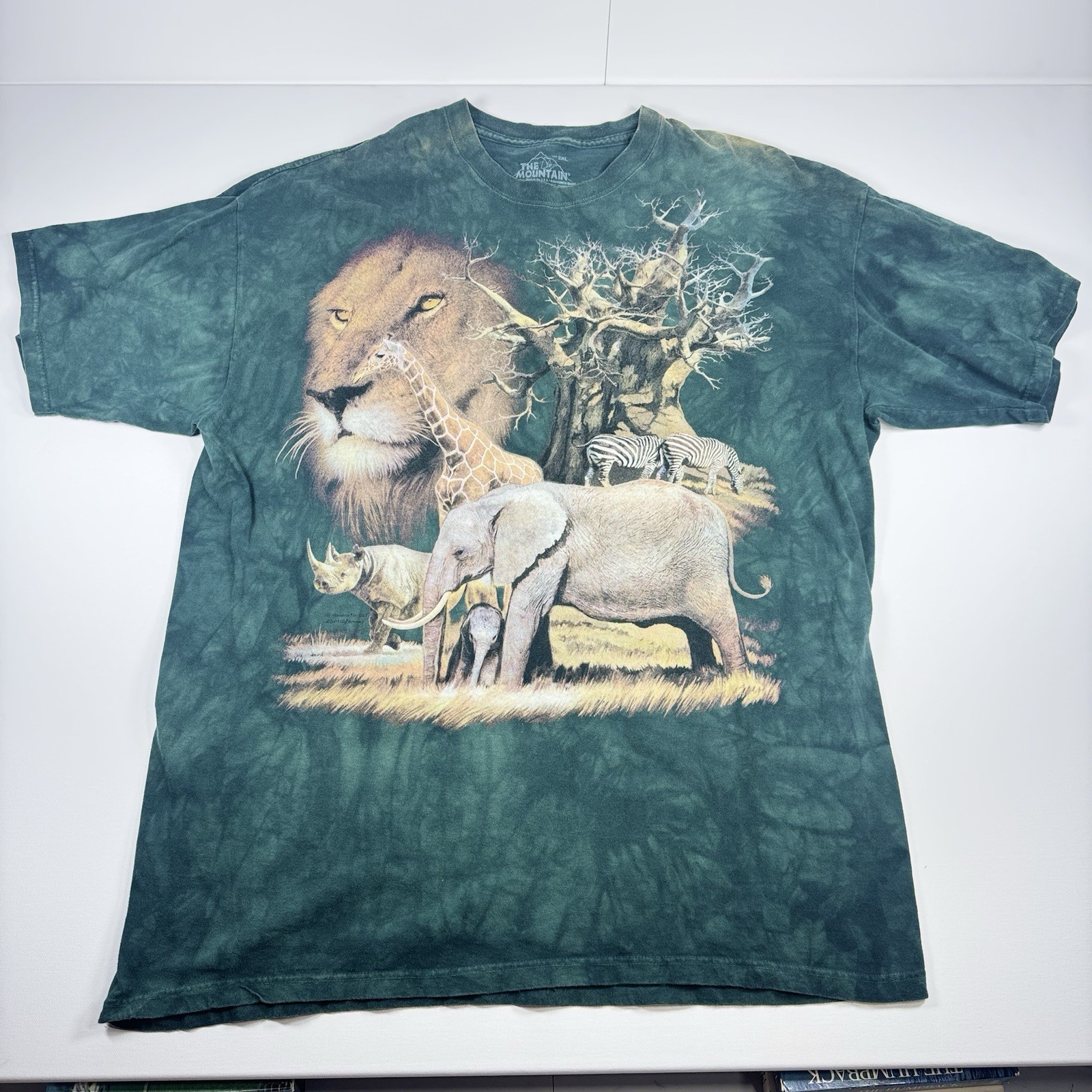 The Mountain African Safari Animals Lion Elephant XXL Tie Dye T Shirt