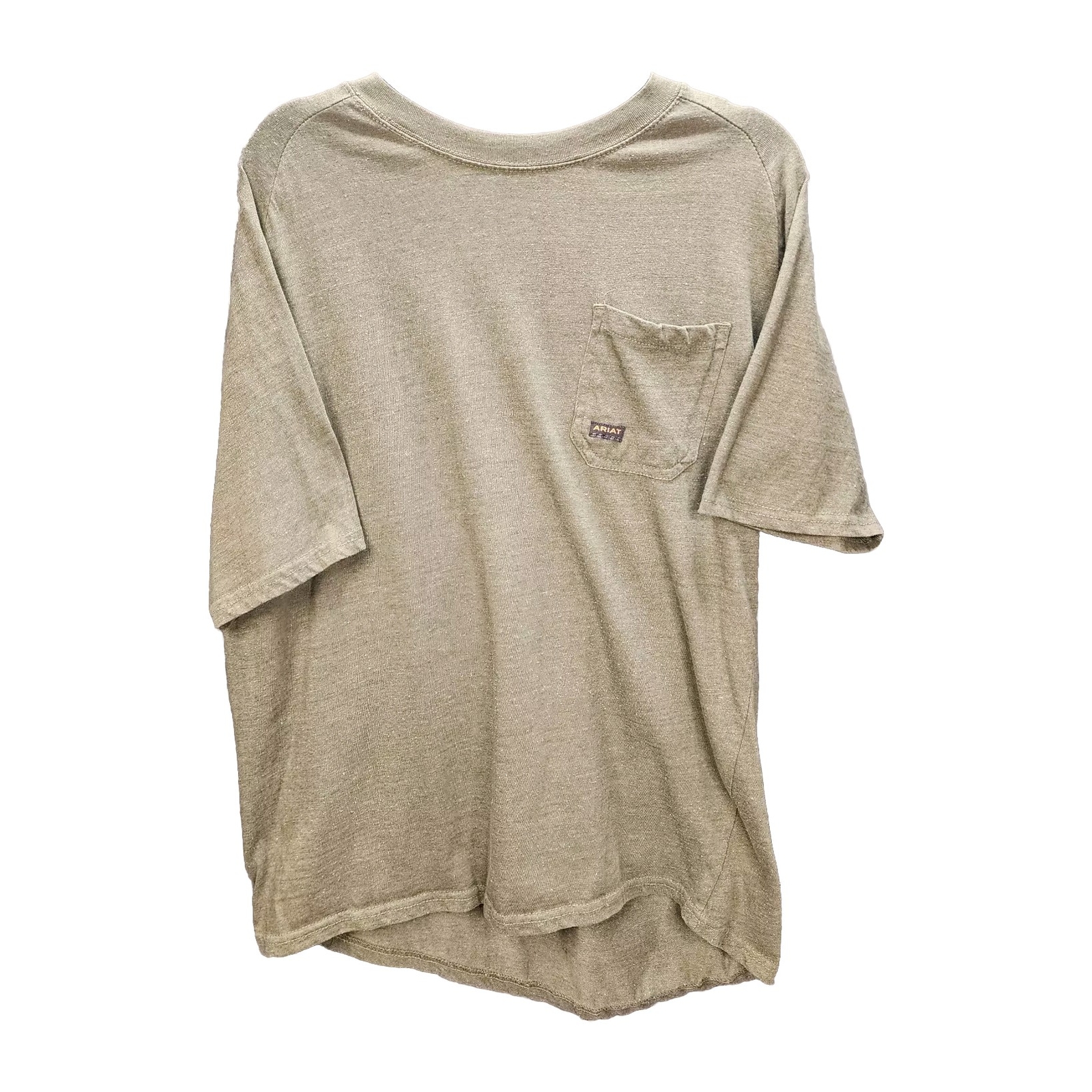 Ariat Rebar Men’s T-Shirt Cotton Strong Short Sleeve Pocket Large Green Workwear