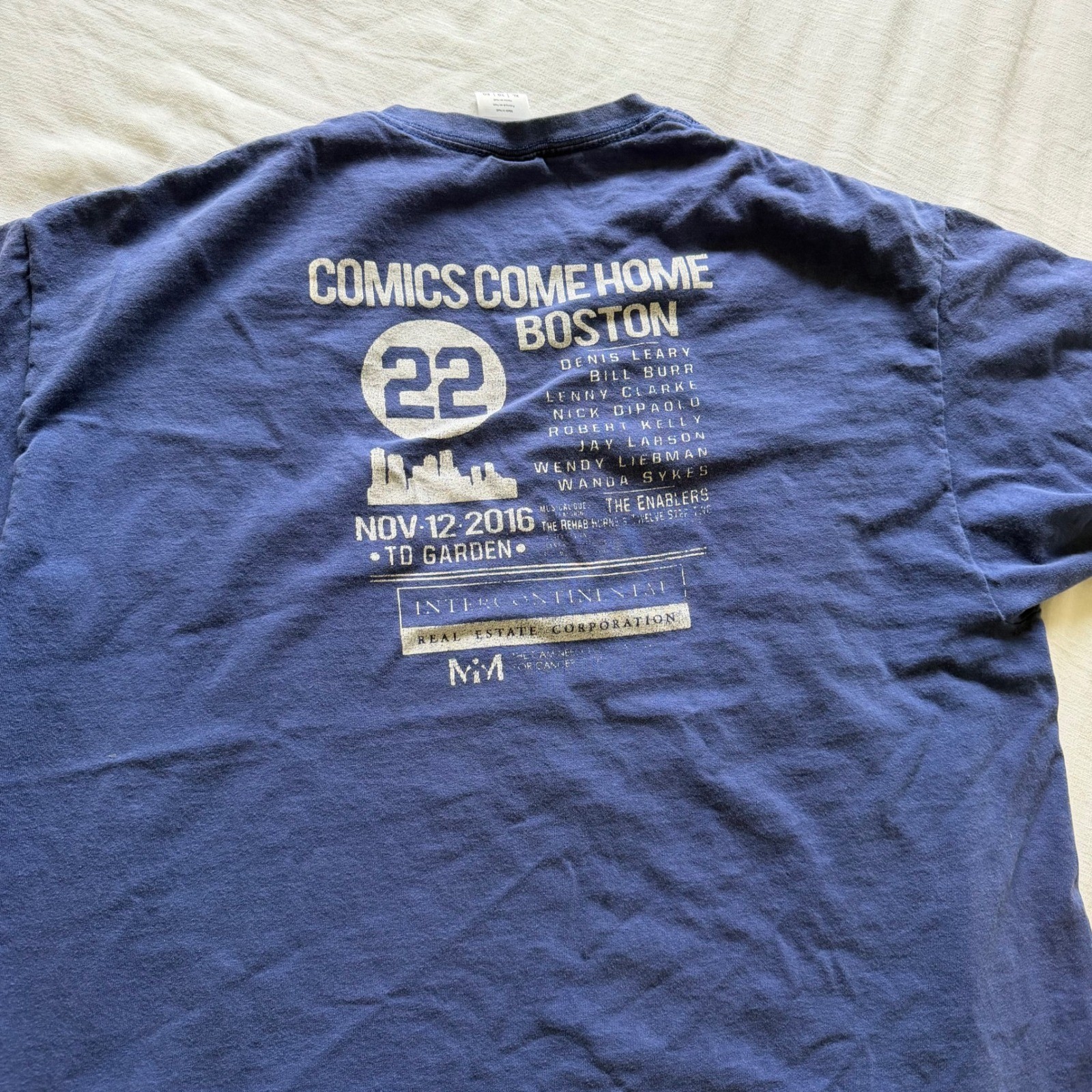 Comics Come Home 22 Boston 2016 T-Shirt XL Blue Bill Burr Denis Leary