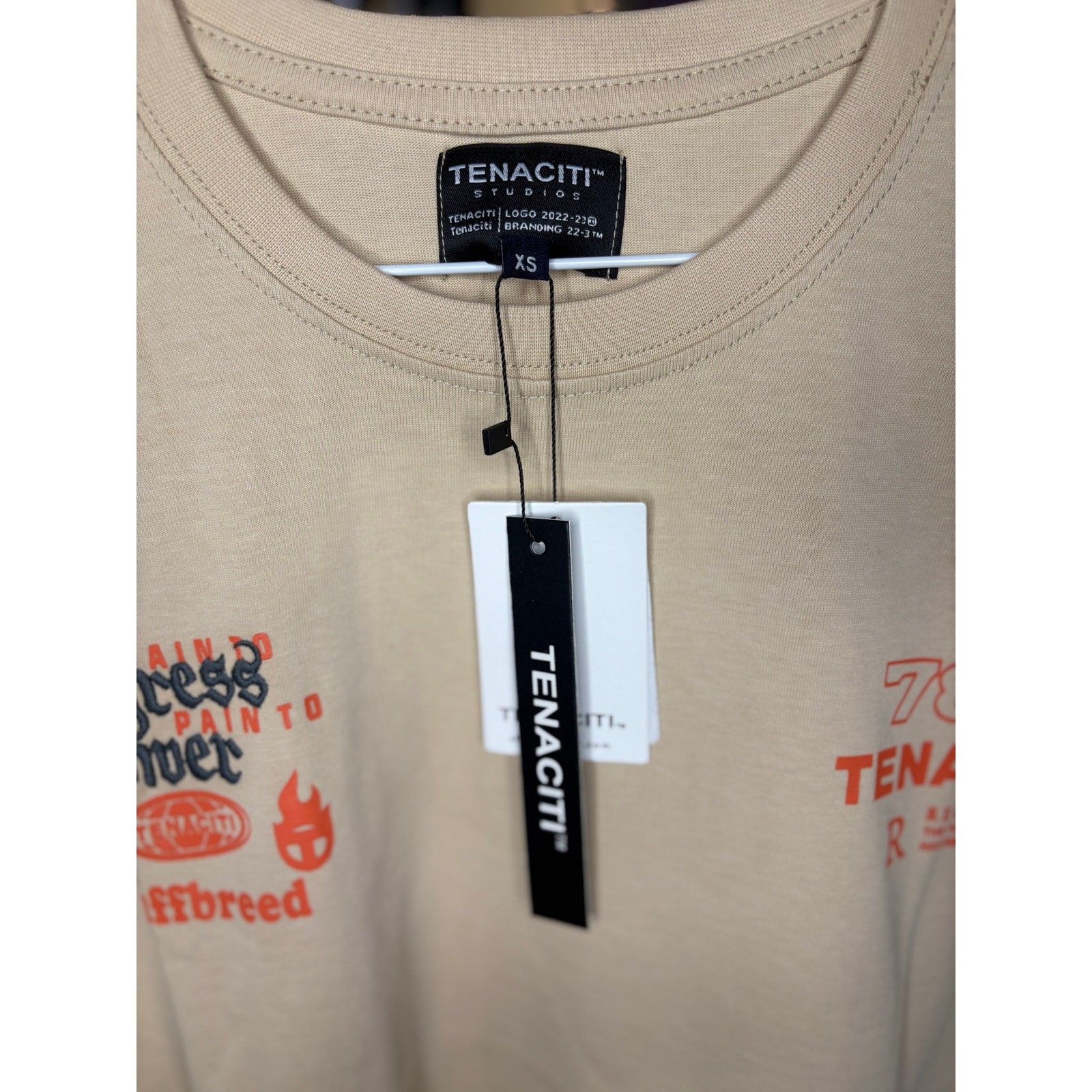 NWT Sz. XS – Tenaciti Progress Shirt (Tan/Gray/Orange)