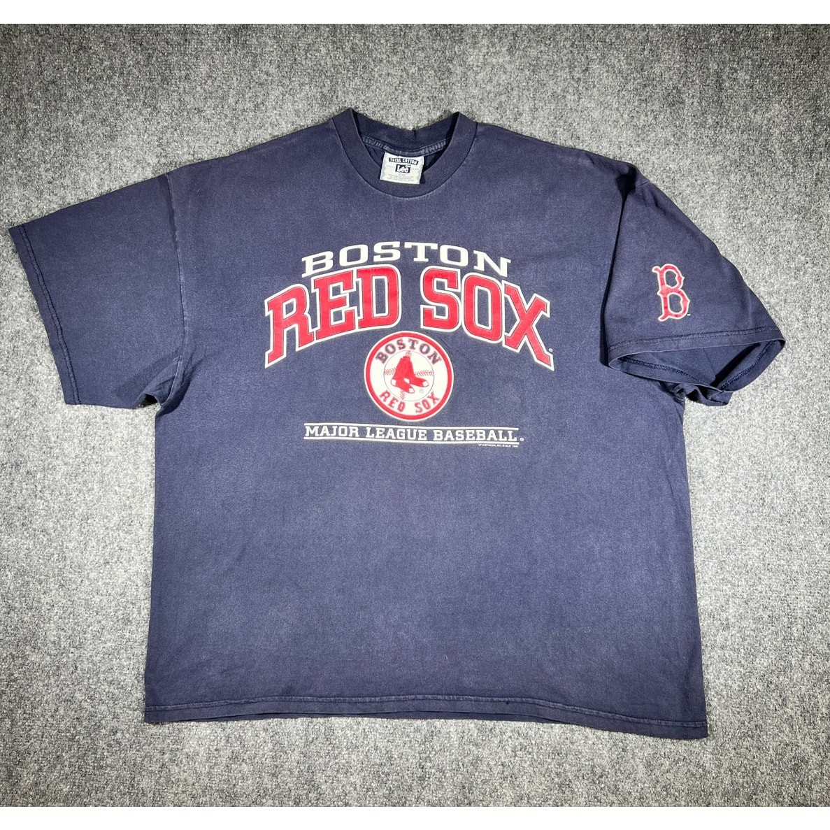 Vintage 90s Boston Red Sox T-Shirt 2XL Lee Sports MLB Navy