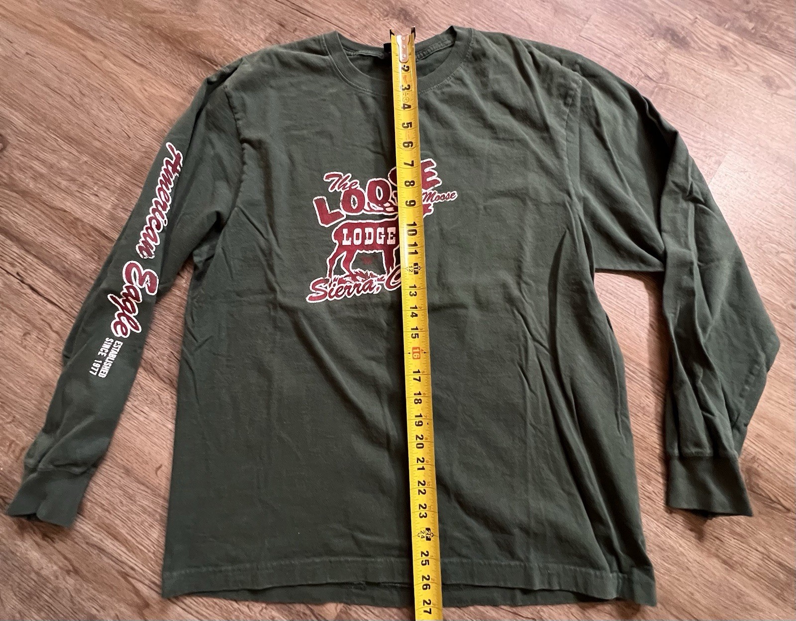 Vintage American Eagle Shirt Adult M Faded Green Moose Lodge Colorado Tee Y2K