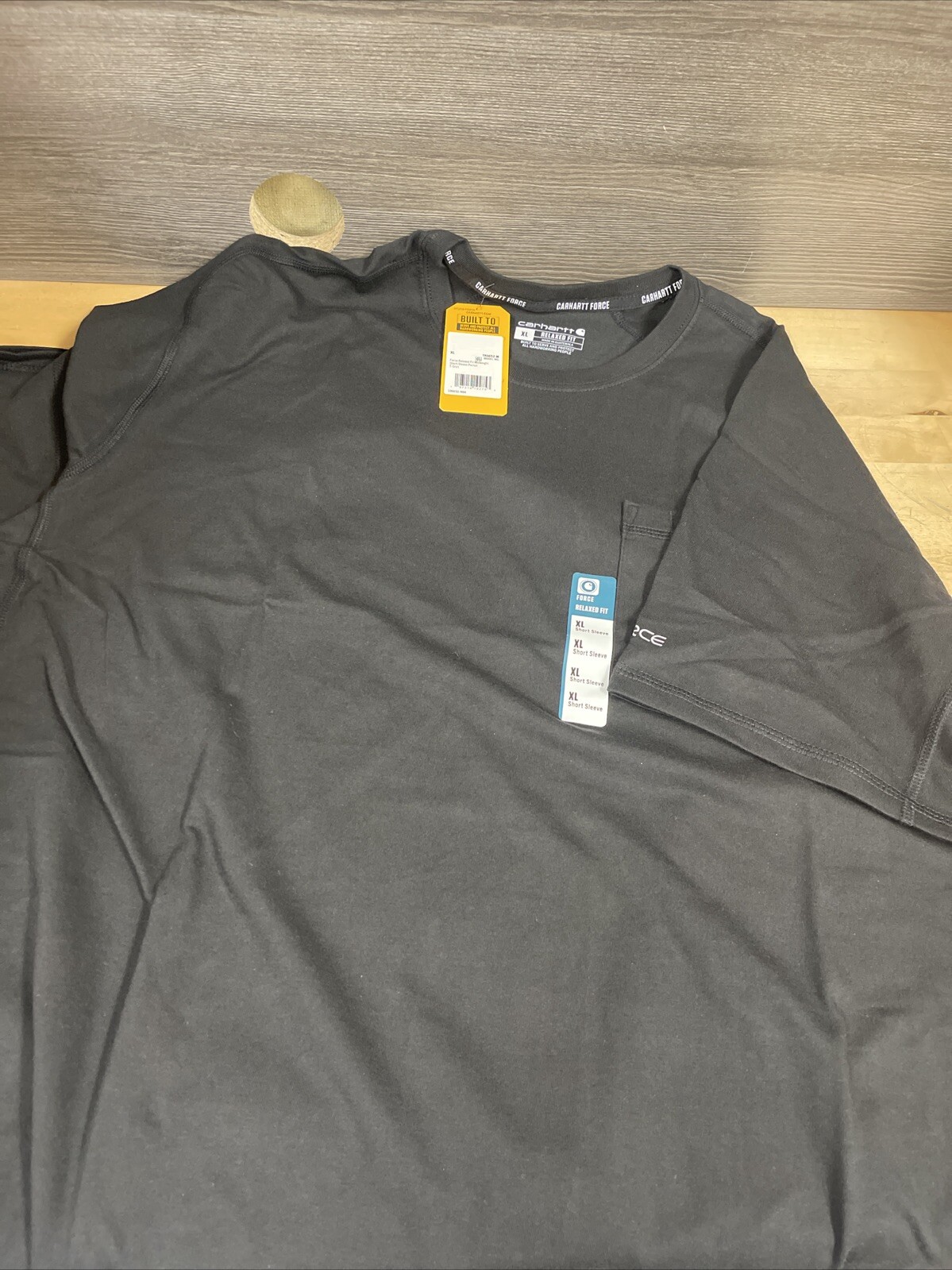 Carhartt Force Shirt Mens Size XL Black Relaxed Short Sleeve Pocket Tee New