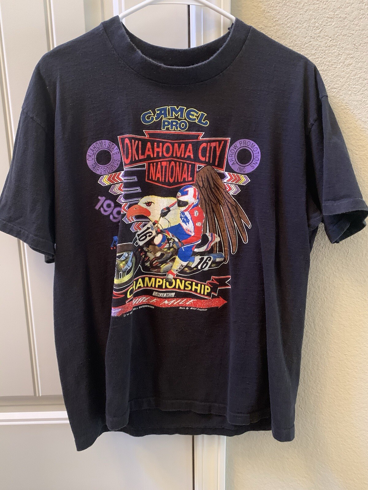 Vintage 1992 CAMEL PRO Oklahoma City National Championship Moto-X Shirt-XL