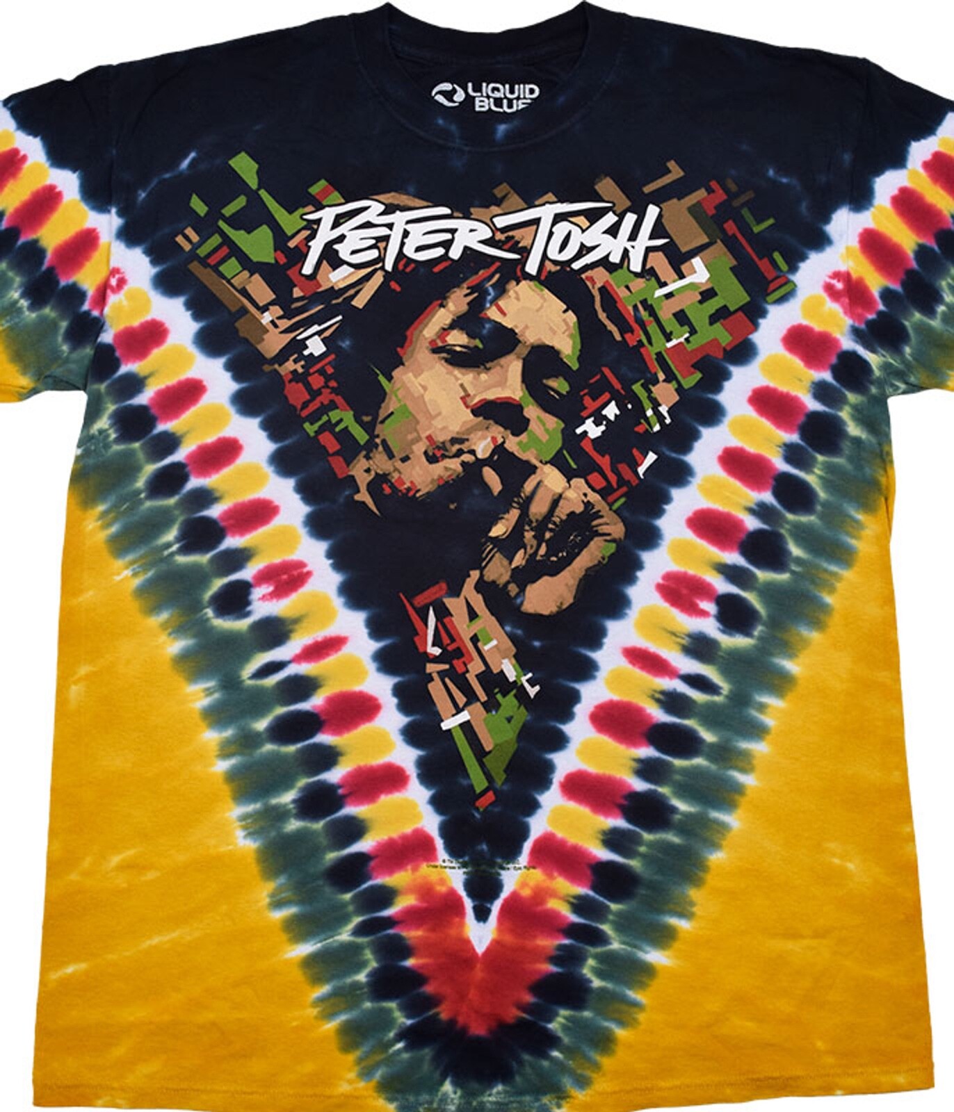 PETER TOSH-GOLDEN V-TIE DYE T-SHIRT M,L,XL,XXL WAILERS-REGGAE-Legalize It