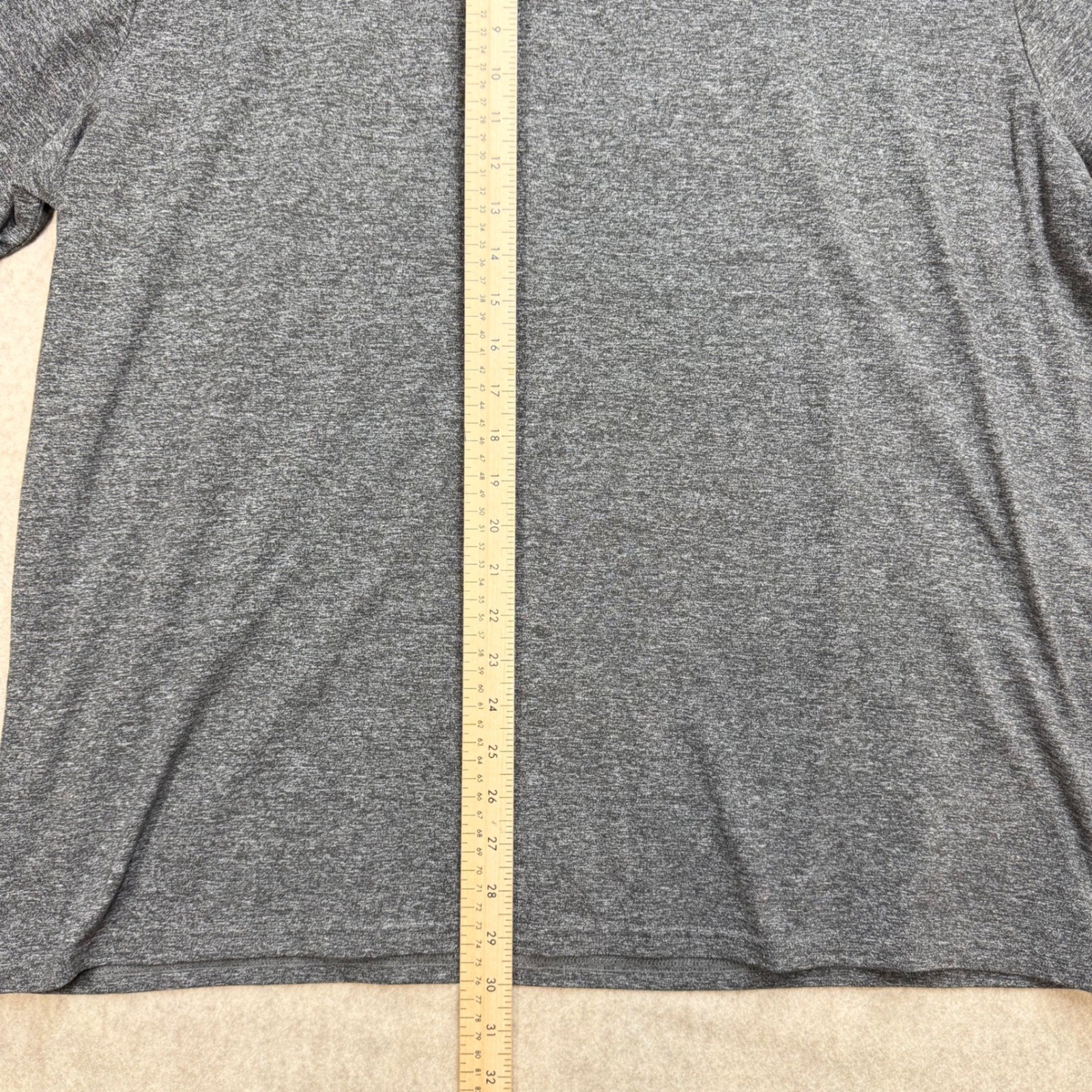 01.Algo Mens XXL Gray Performance Short Sleeve T-Shirt Moisture Wicking SPF 40