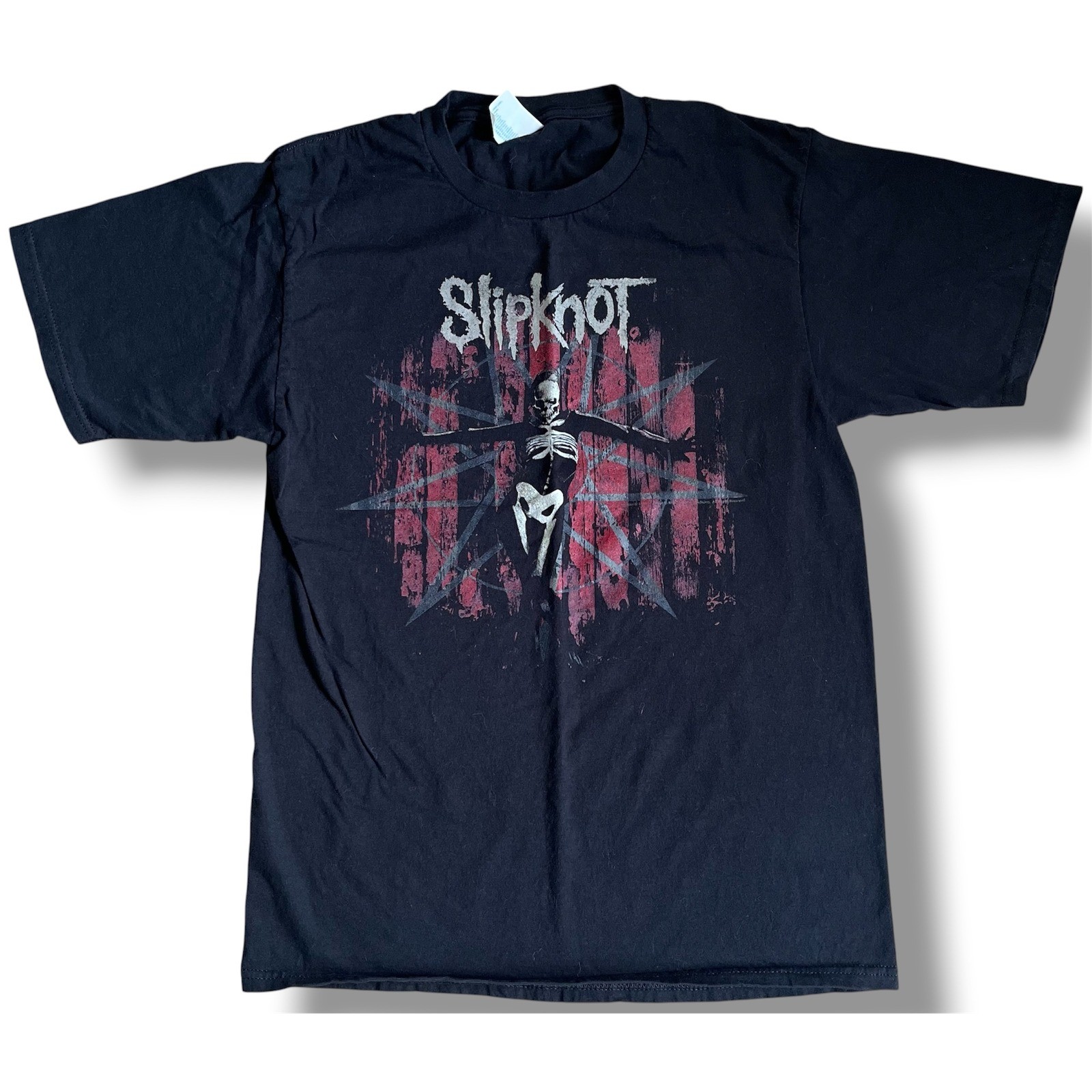 Slipknot Band Graphic Tee Mens Small Black Skeleton Nonagram The Gray Chapter