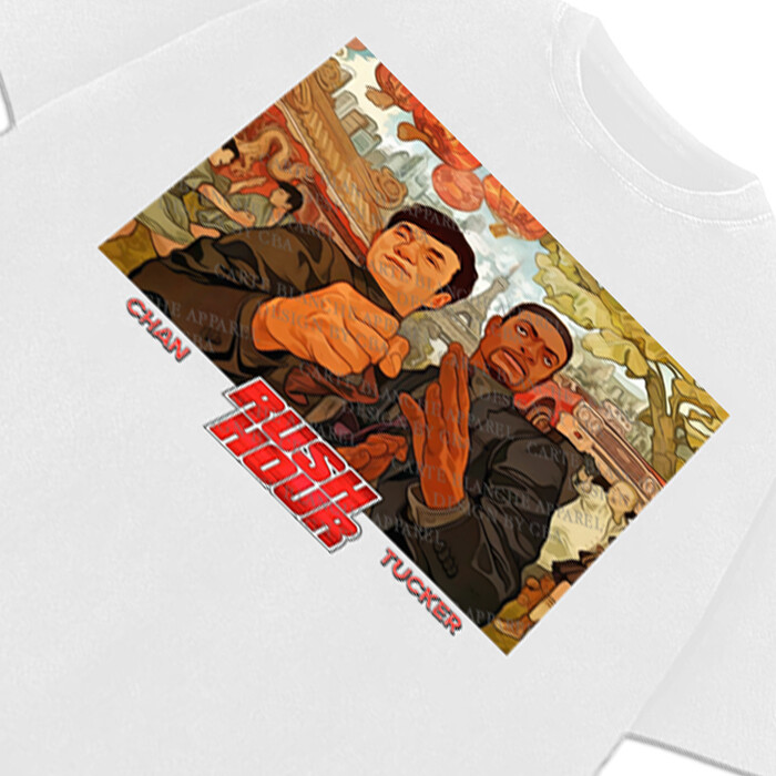Rush Hour T-Shirt Jackie Chan 成龍 Chris Tucker Classic Movie Graphic Tee