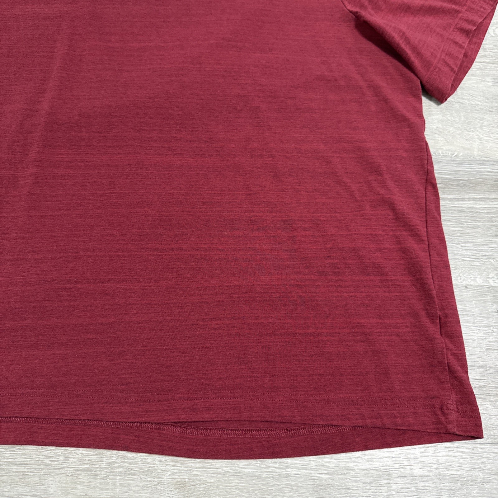 Athletic Works Shirt Men’s Red Heather Crew Neck Stretch 2XL Cotton Blend Tee