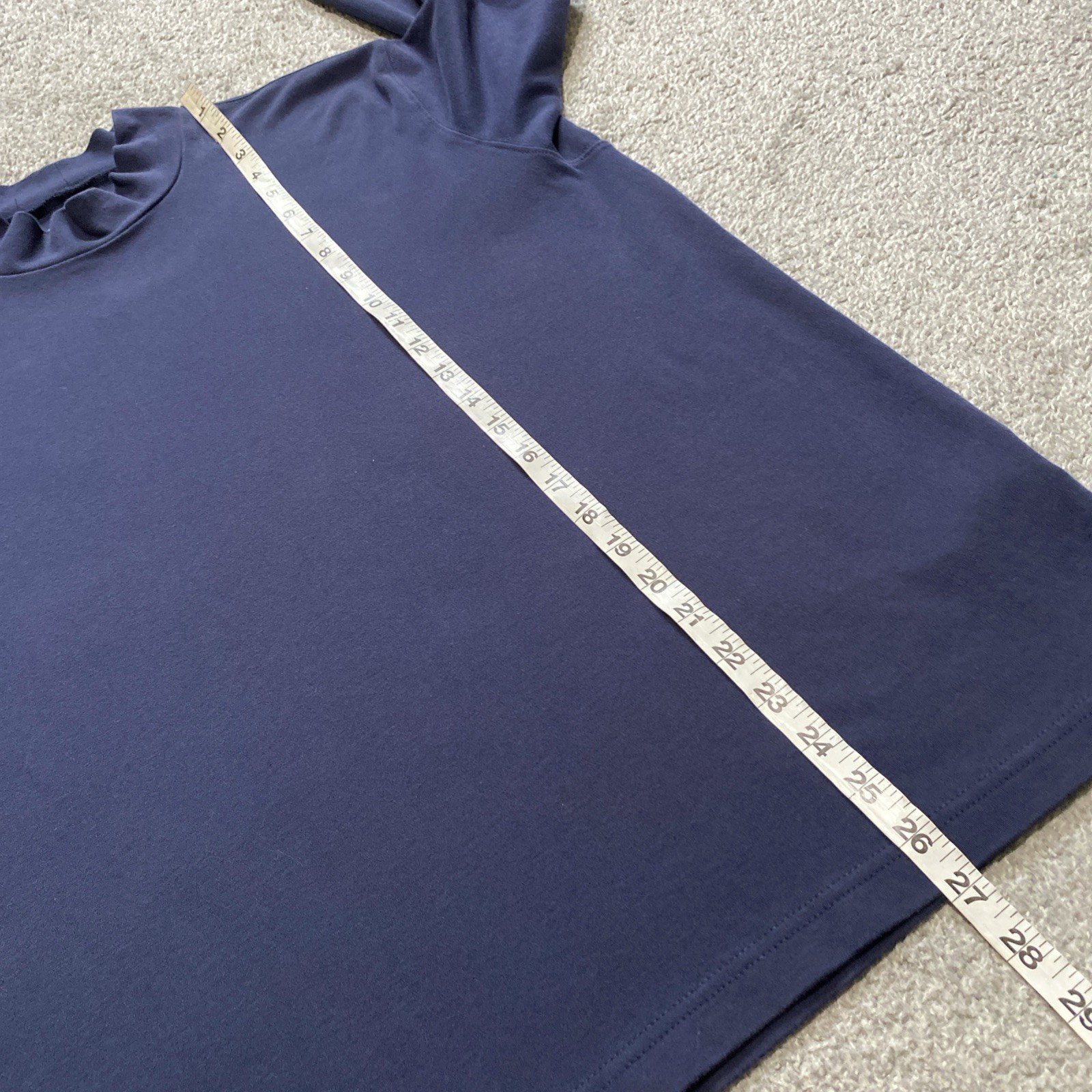 Eddie Bauer Navy Blue Mock Neck T Shirt Men’s L Casual Classic Cotton Layers