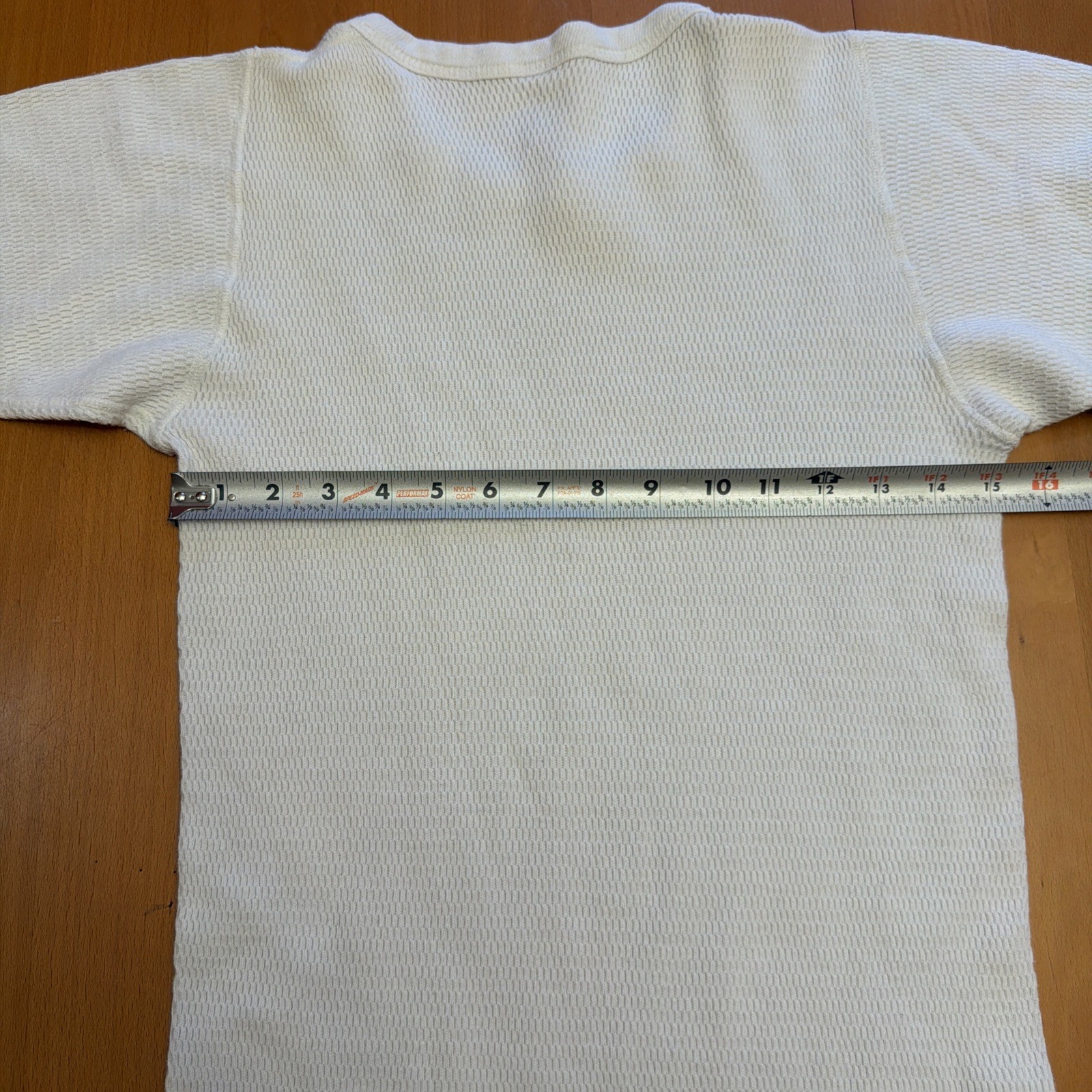 Vintage 70s JC Penny Waffle Knit Thermal Shirt M100% Combed Cotton Grunge *