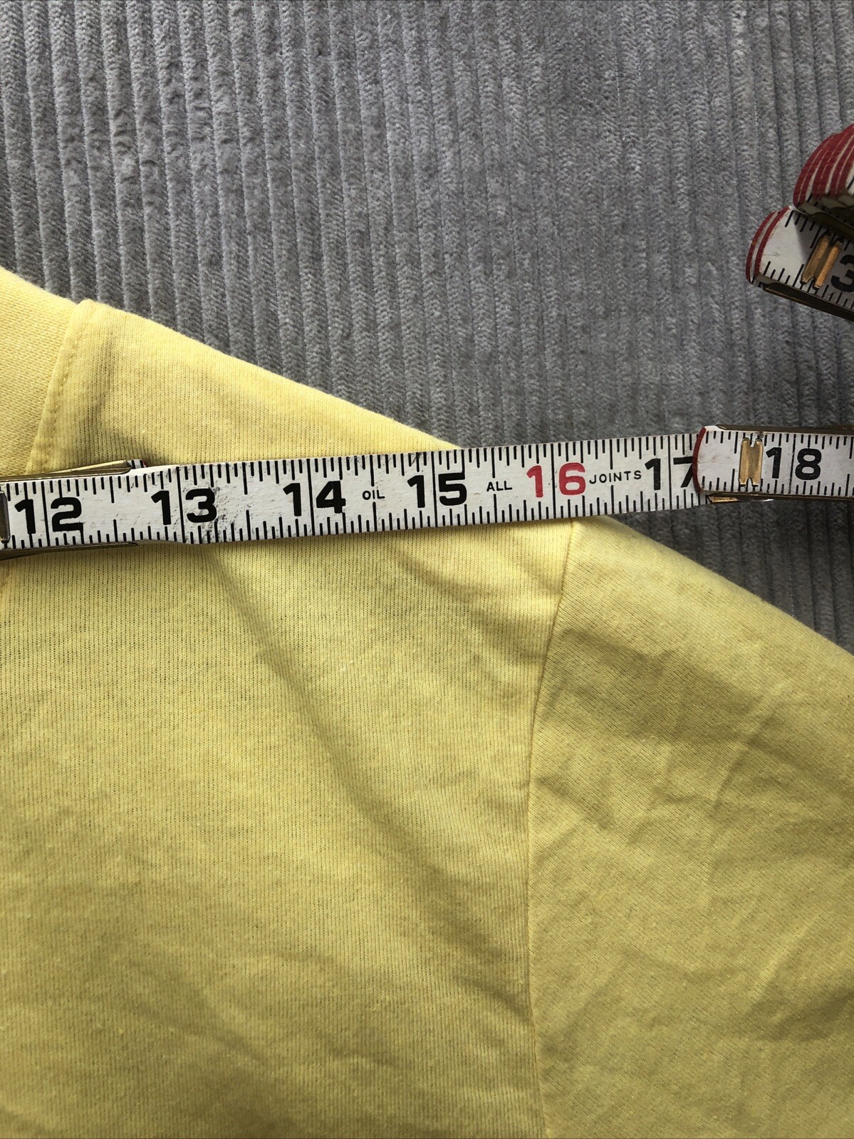 Recycle Threads Yellow Stone Park Tee Shirt Size Large Yellow Cropped