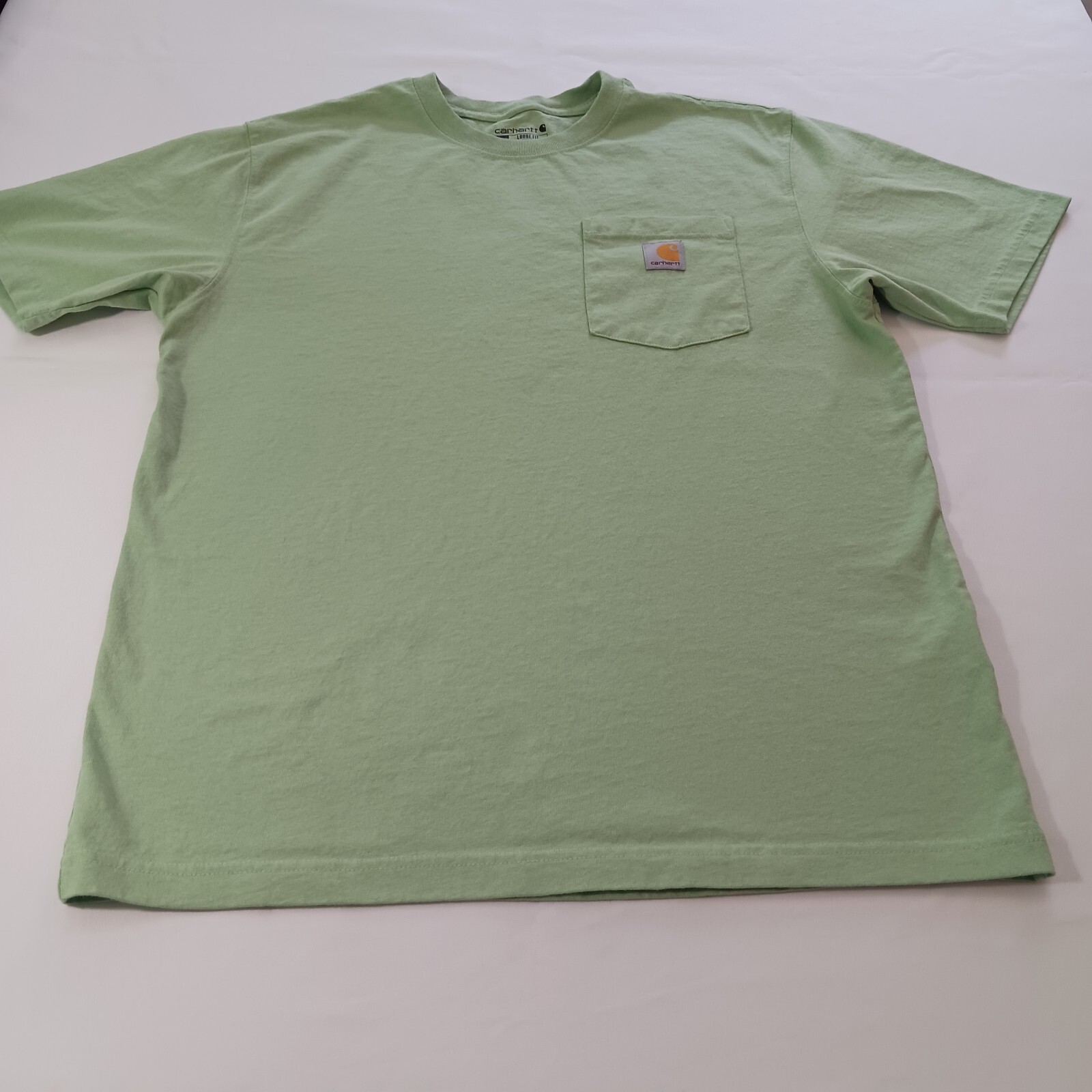 Carhartt Loose Fit K87-M Men’s Green Cotton T-Shirt Pocket Short Sleeve Size M