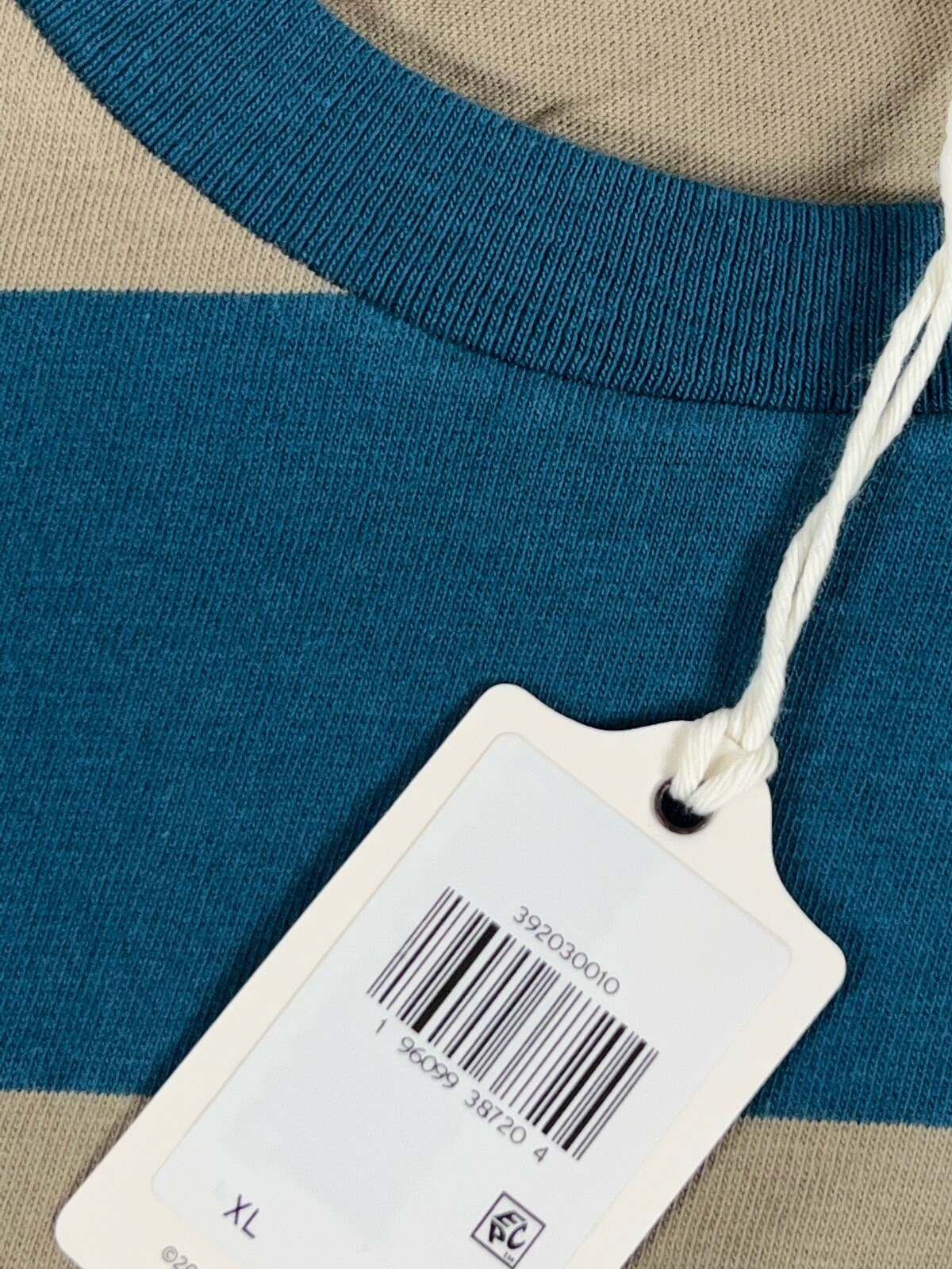 LEVIS VINTAGE CLOTHING LVC 1940’S SPLIT HEM T-SHIRT STRIPE BLUE/GRAY XL NWT