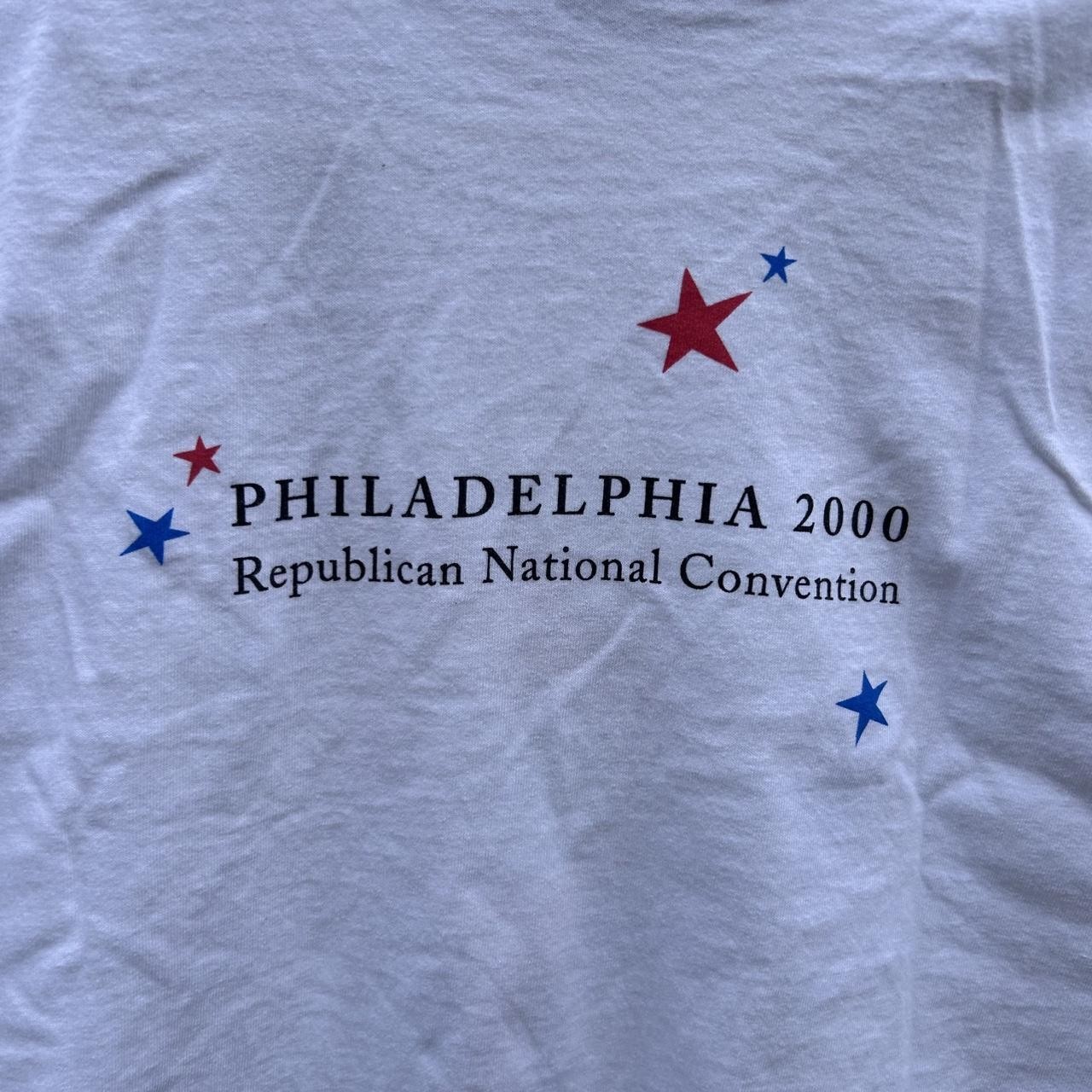 Vintage 00s George W. Bush campaign promotional white cotton tee