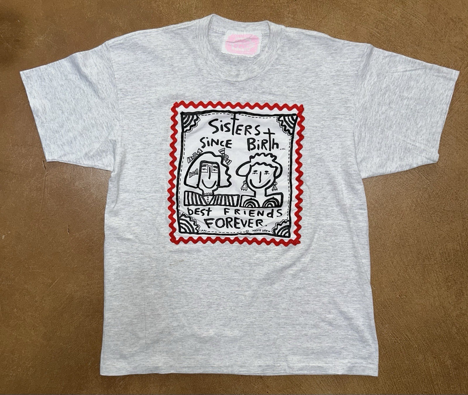 Vintage Nancy Drew T Shirt 1991 Lee Sisters Best Friend Forever