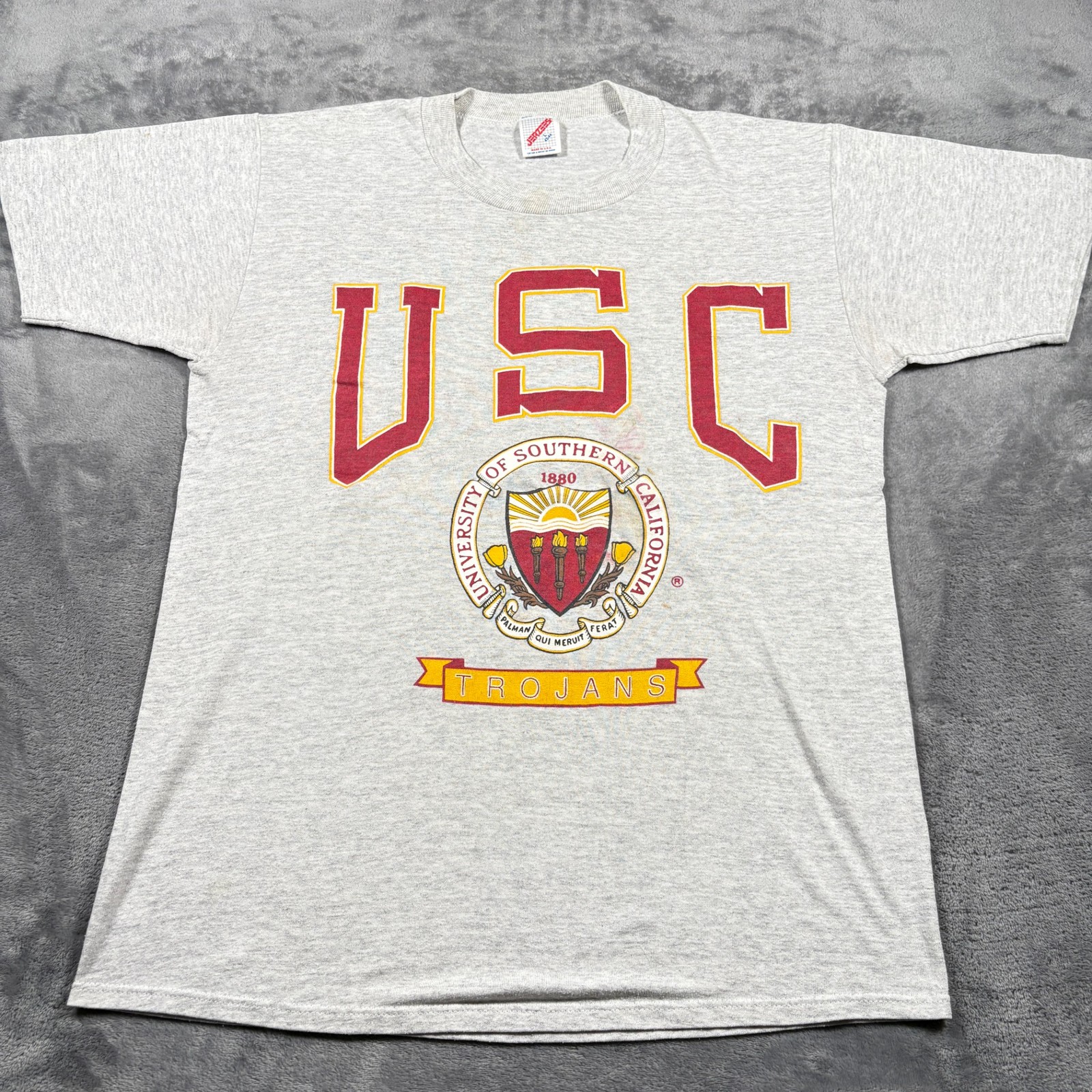 Vintage USC Trojans University of Southern California T-Shirt Mens Large Jerzees