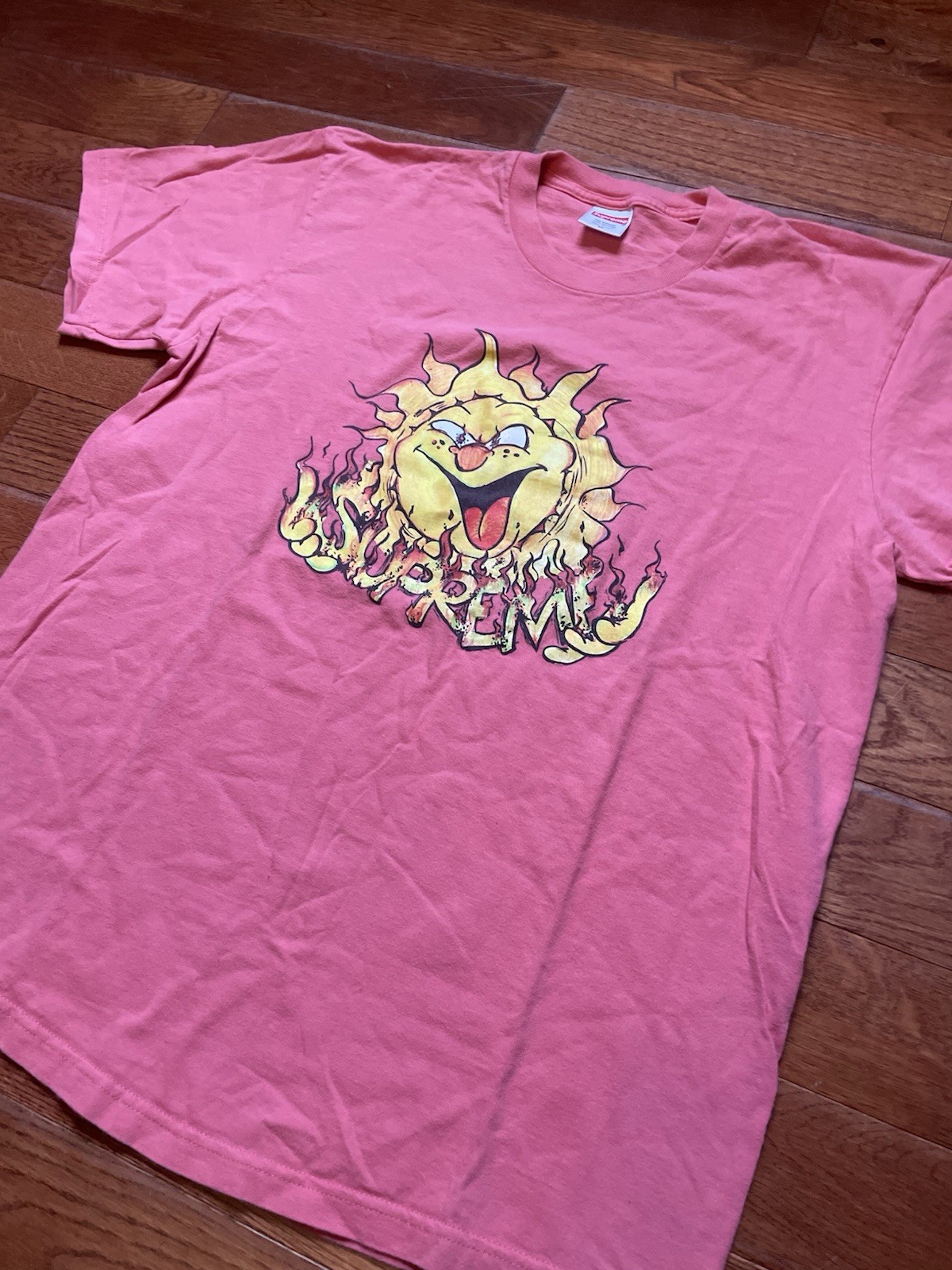 Supreme Sun Tee (M) Coral Graphic Shirt Made USA FW20 Streetwear Skater T Shirt