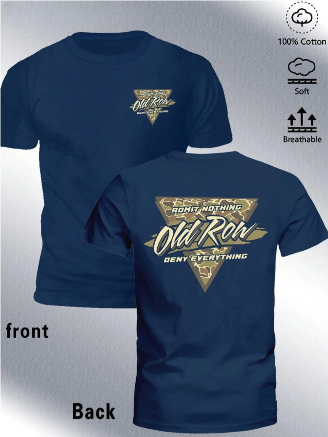 Old Row “Admit Nothing Deny Everything” Double Sided Graphic Tee T-Shirt